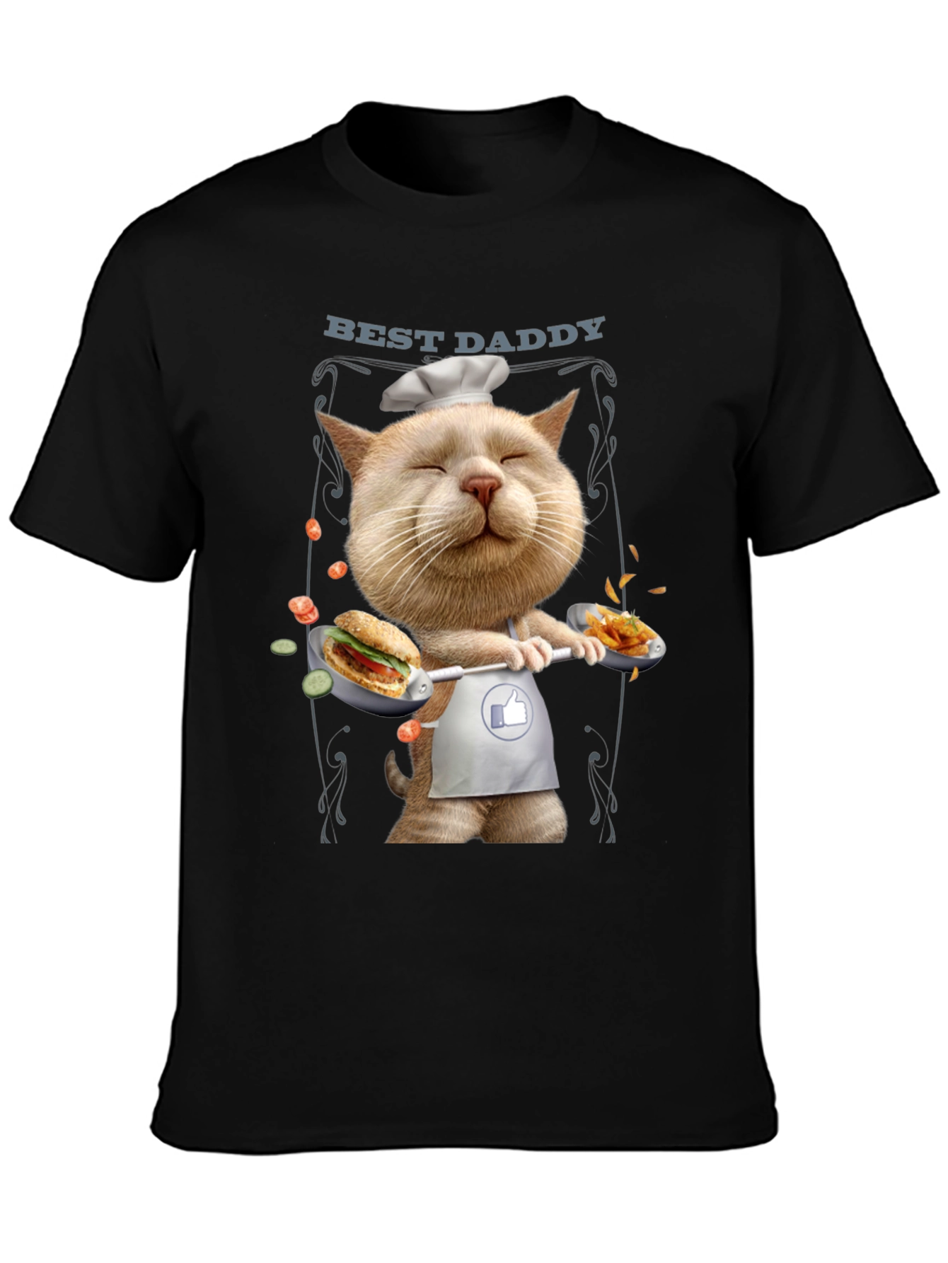 Best Daddy Cat Chef T-Shirt
