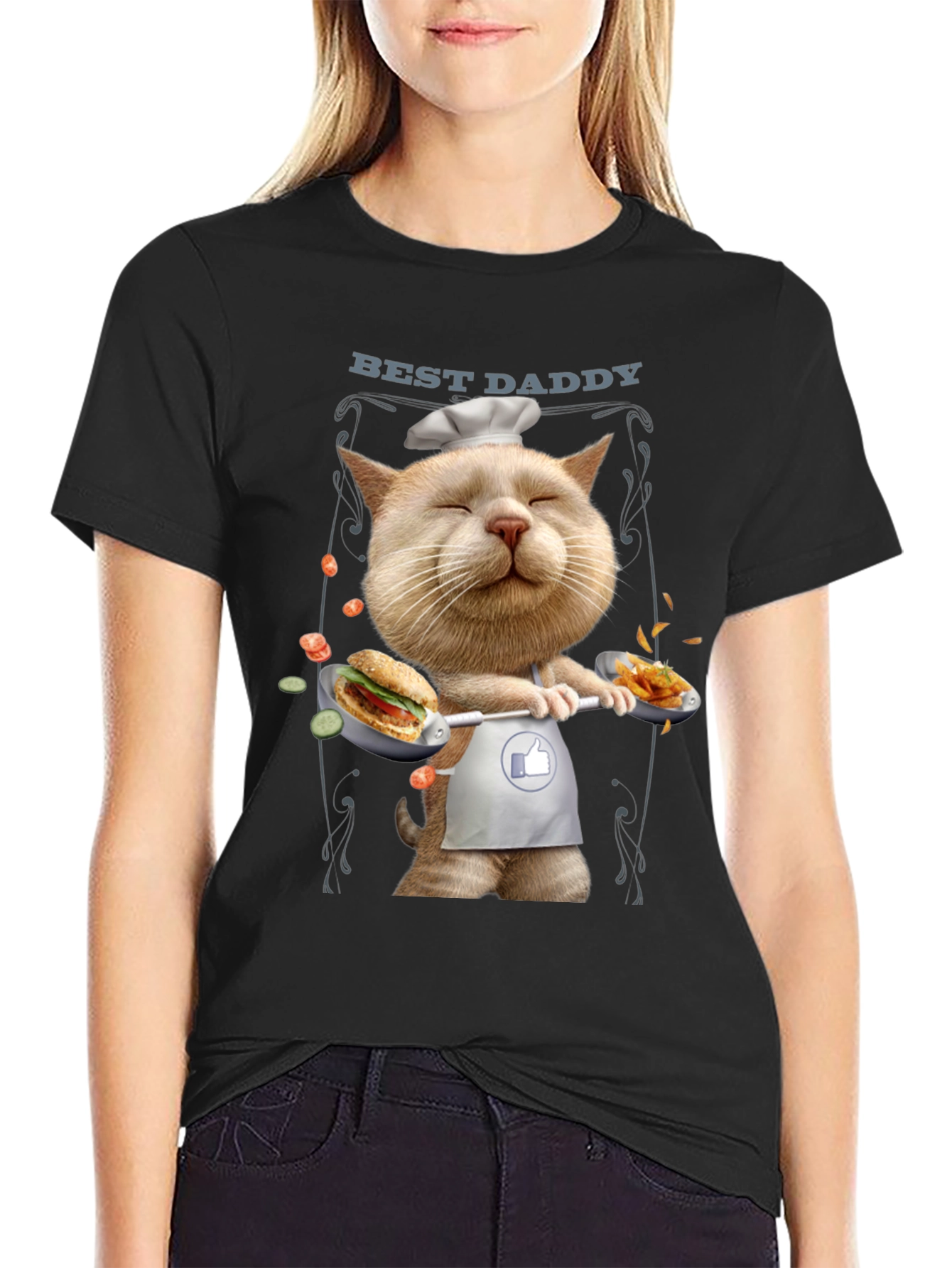 Best Daddy Cat Chef T-Shirt