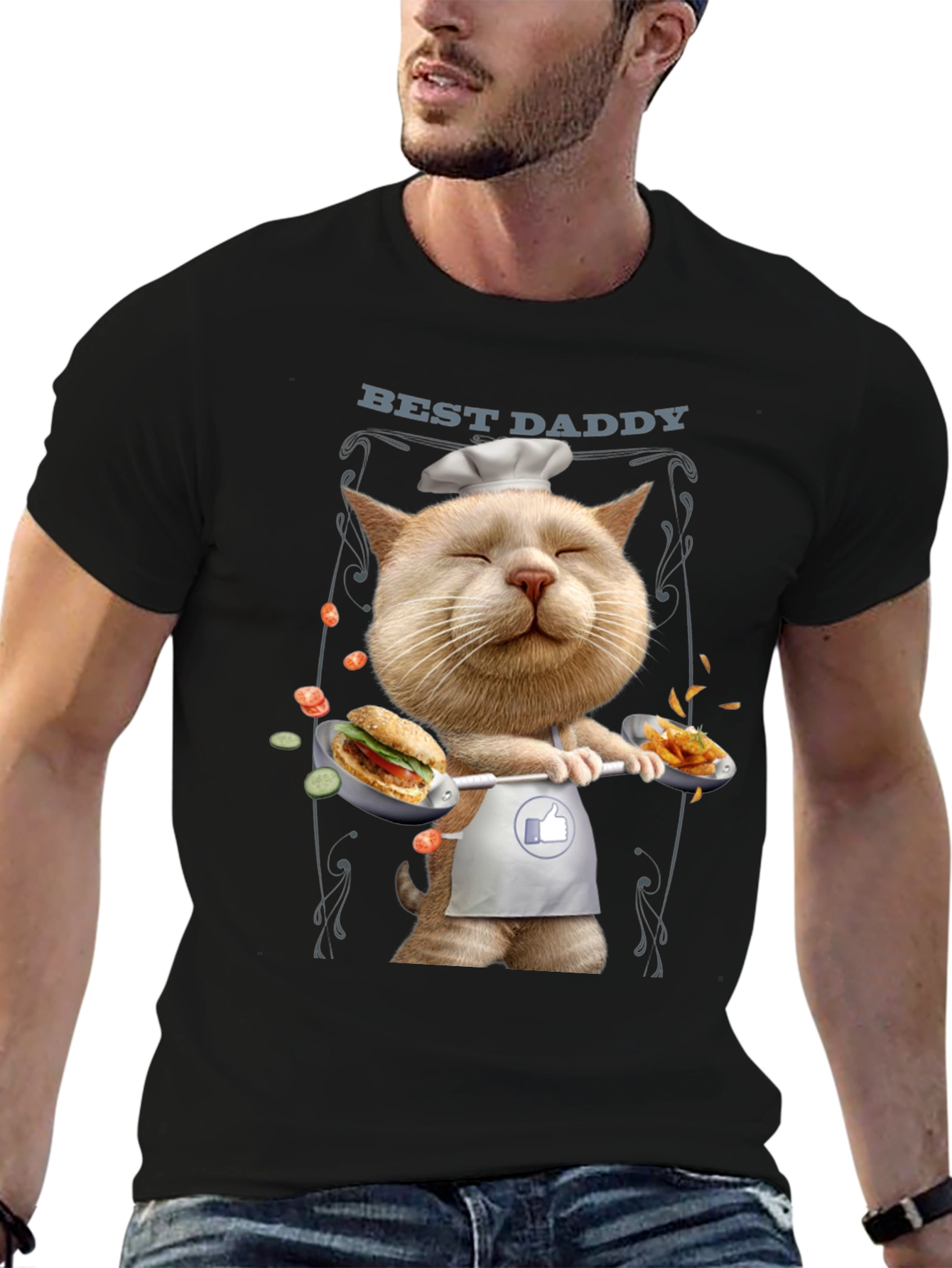 Best Daddy Cat Chef T-Shirt
