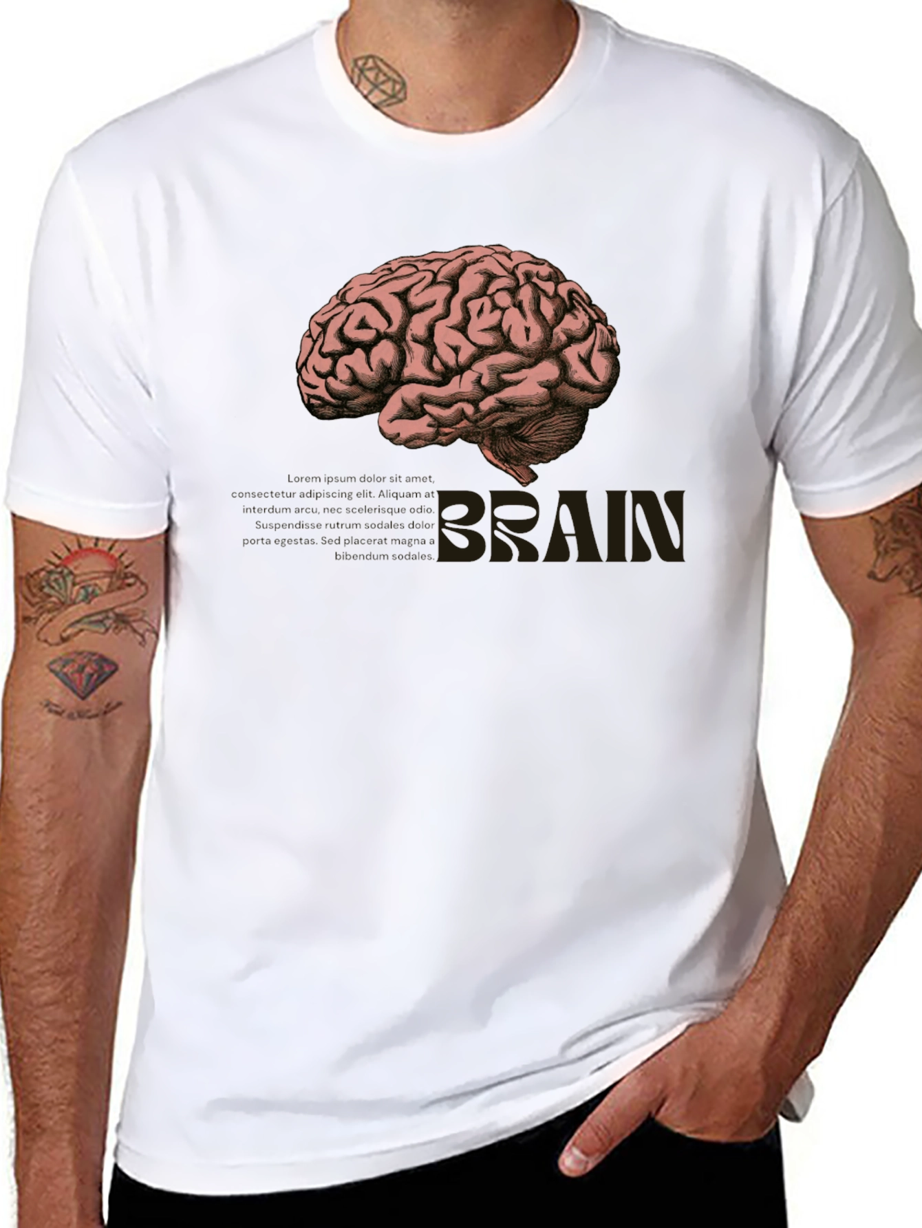 Brain Graphic Tee - Smart Style