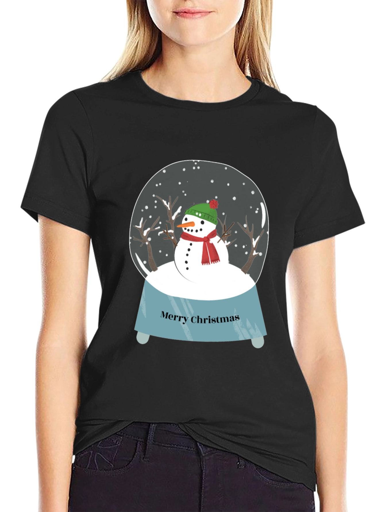 Christmas Snow Globe Graphic T-Shirt