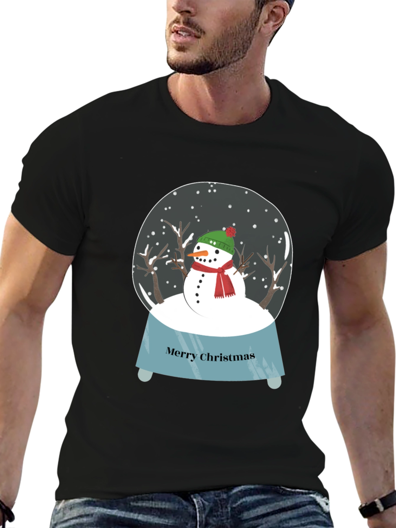 Christmas Snow Globe Graphic T-Shirt