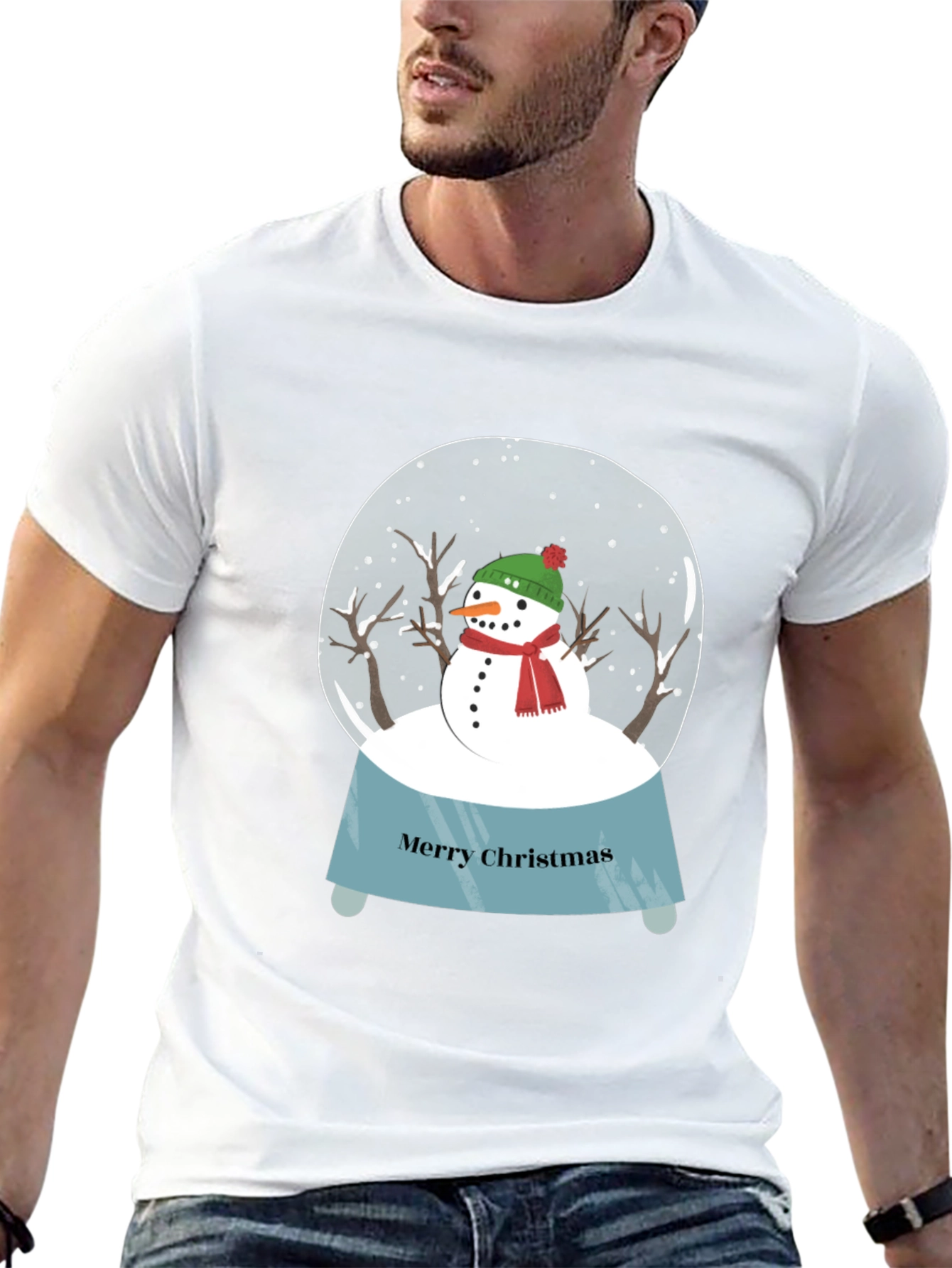 Christmas Snow Globe Graphic T-Shirt