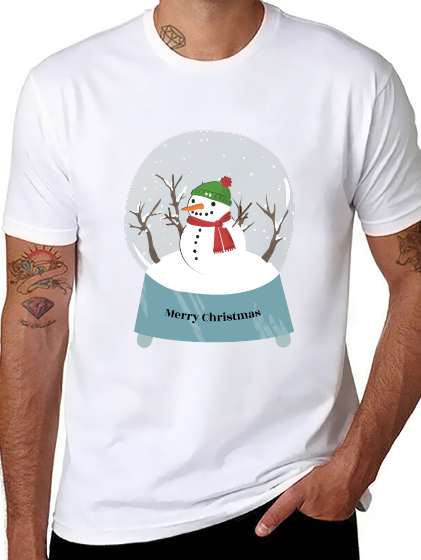 Christmas Snow Globe Graphic T-Shirt