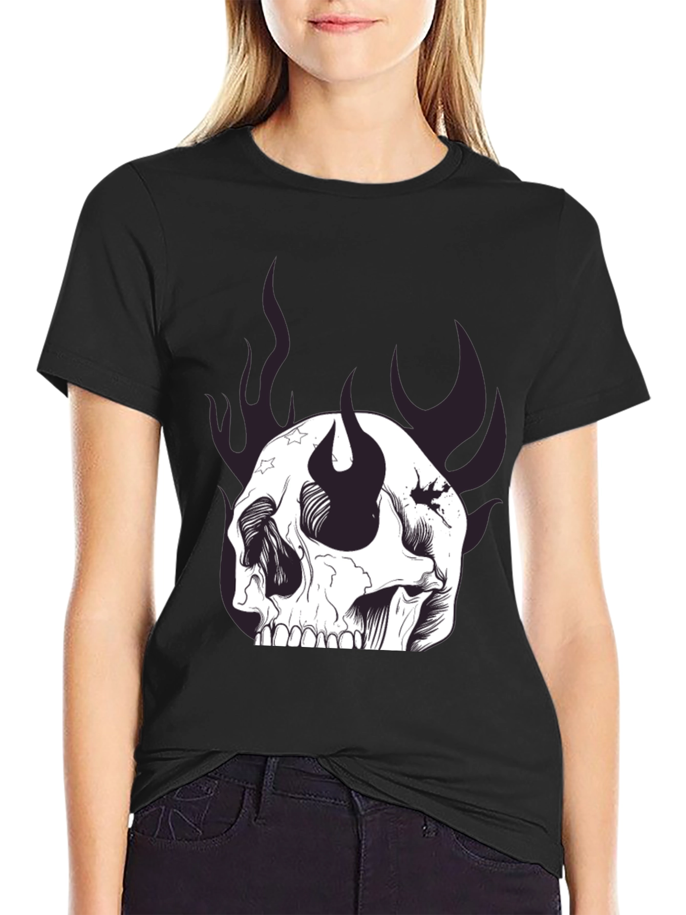 Skull Graphic Black T-Shirt