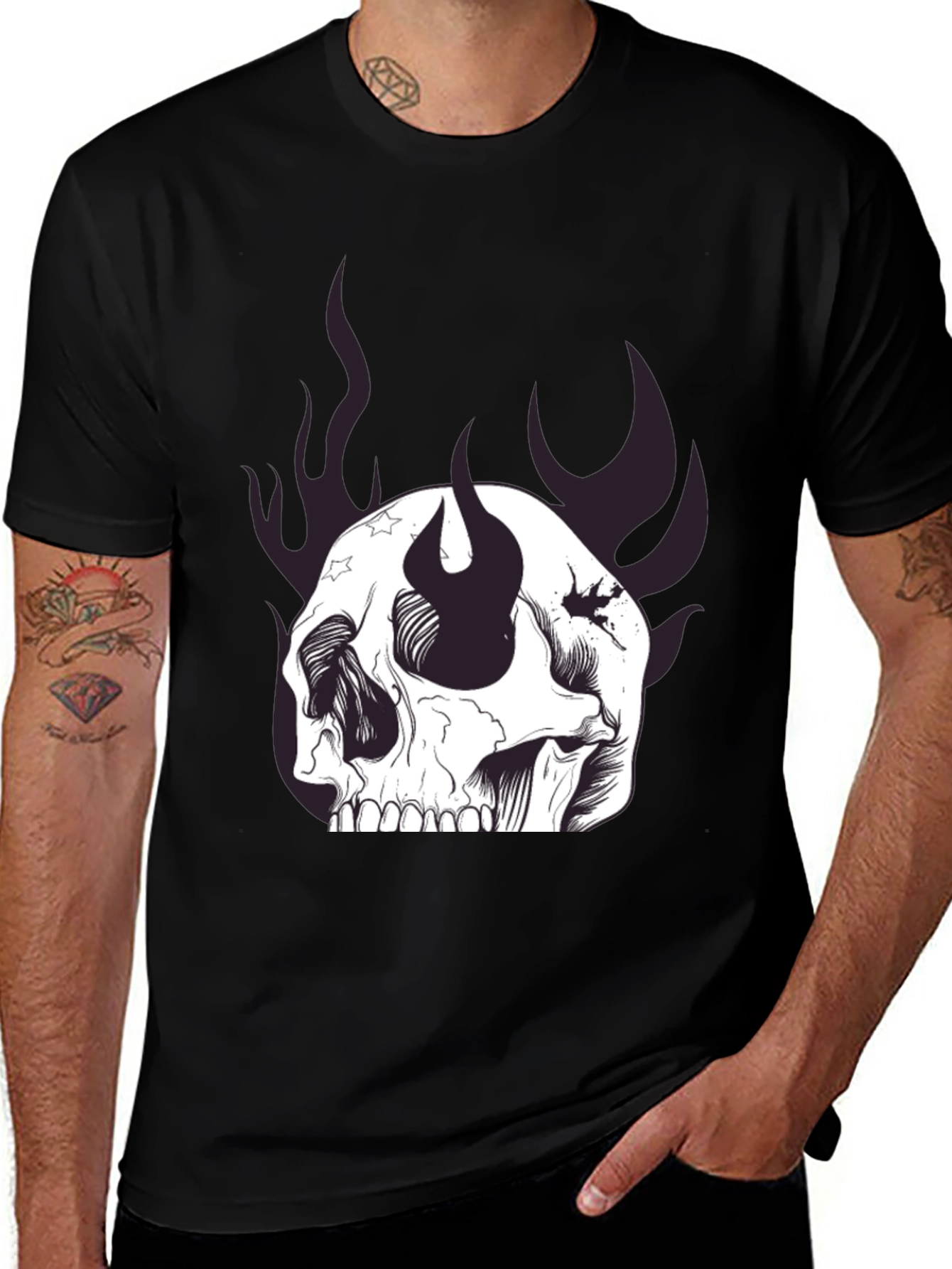 Skull Graphic Black T-Shirt