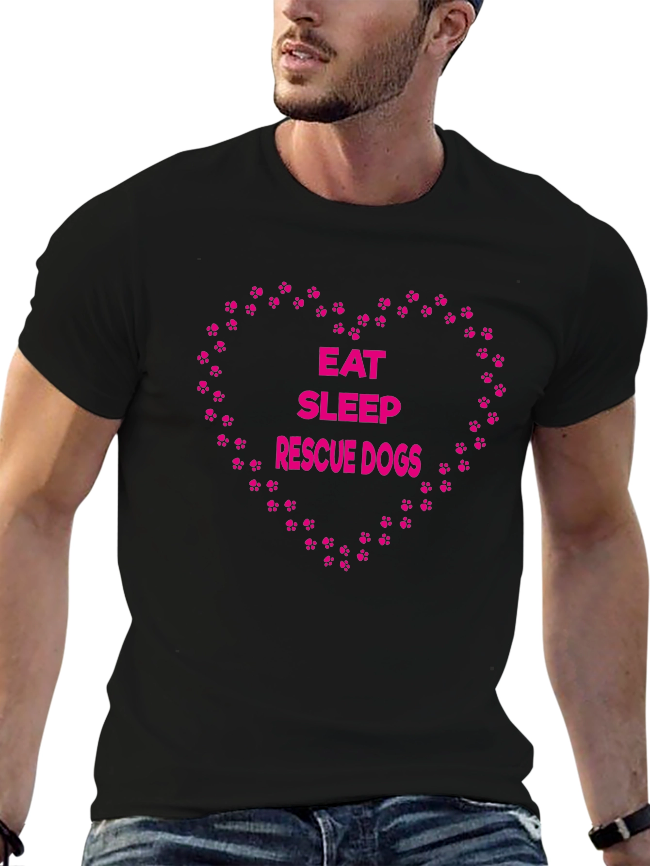 Eat Sleep Rescue Dogs T-Shirt