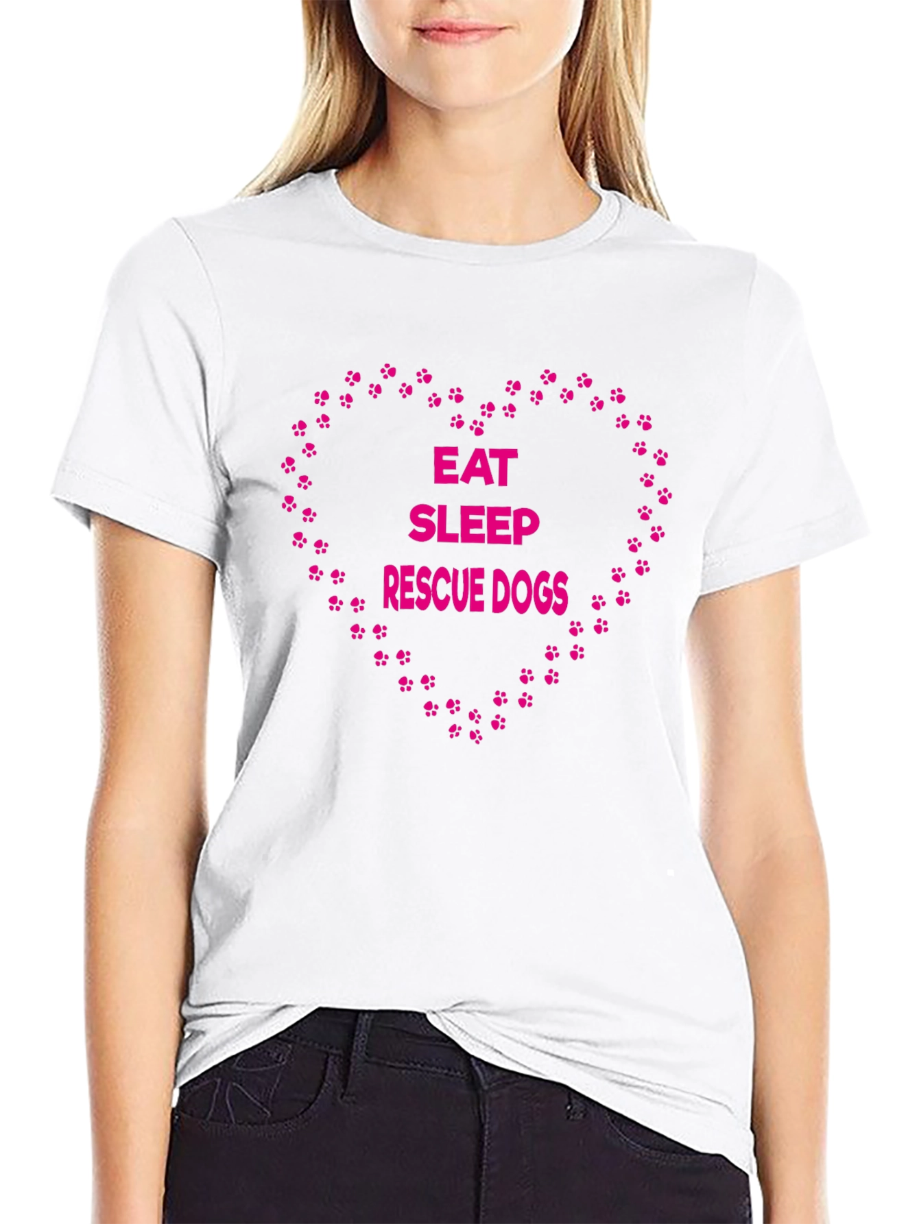 Eat Sleep Rescue Dogs T-Shirt