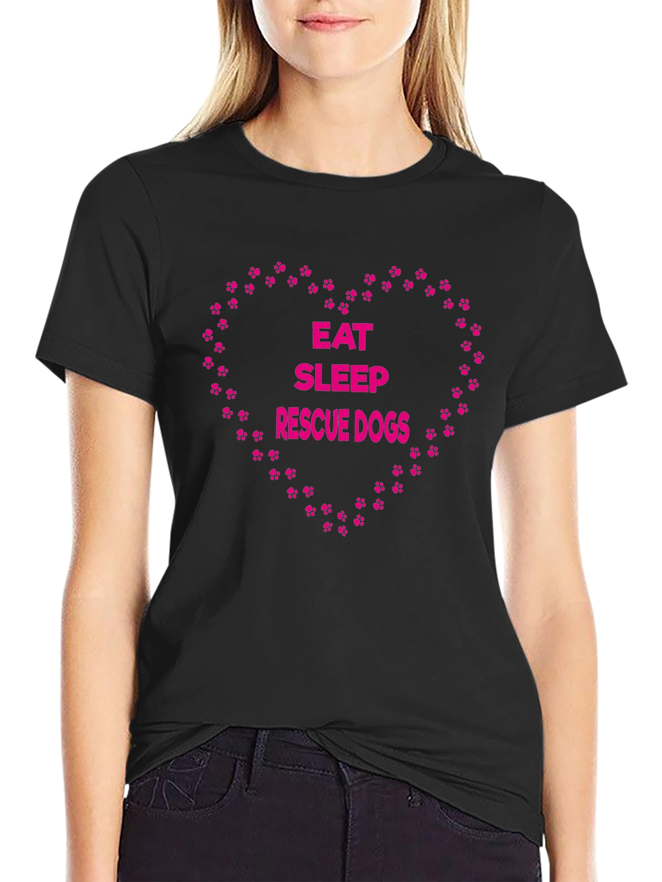 Eat Sleep Rescue Dogs T-Shirt