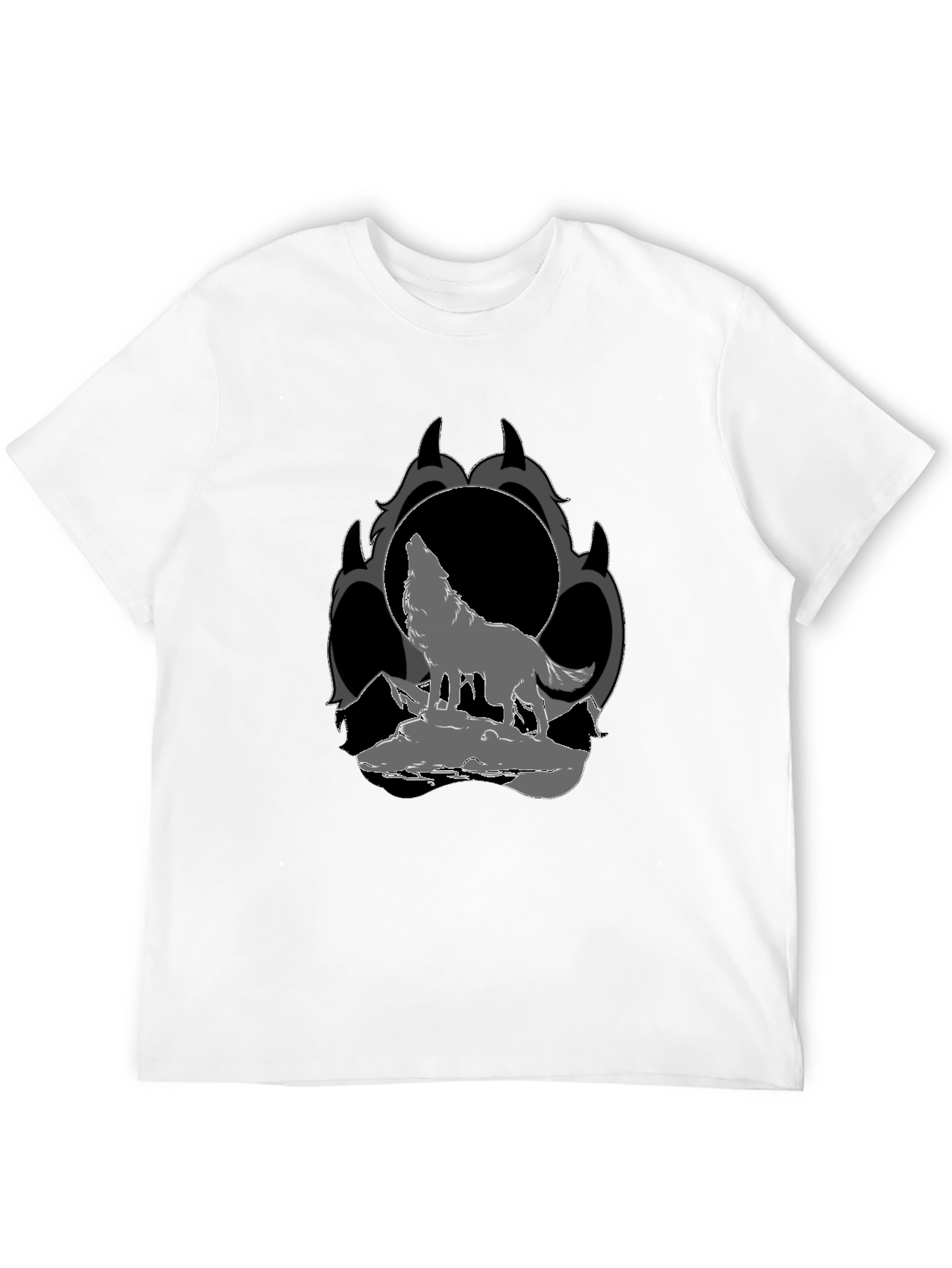 Wolf Howling at Moon Graphic T-Shirt
