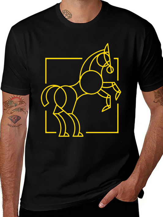 Geometric Horse T-Shirt - Modern Art Design
