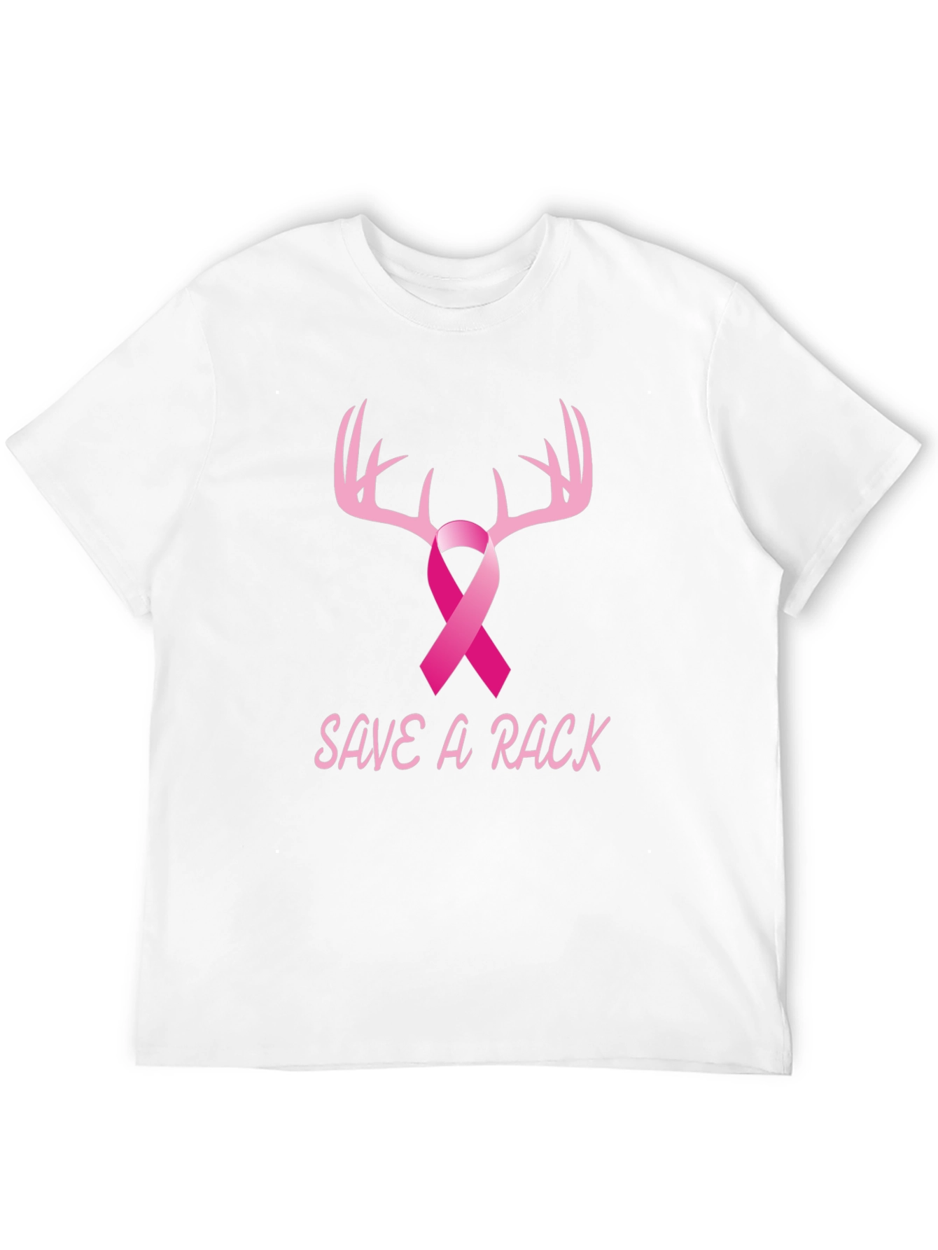 Save A Rack Deer Antler Breast Cancer Awareness T-Shirt