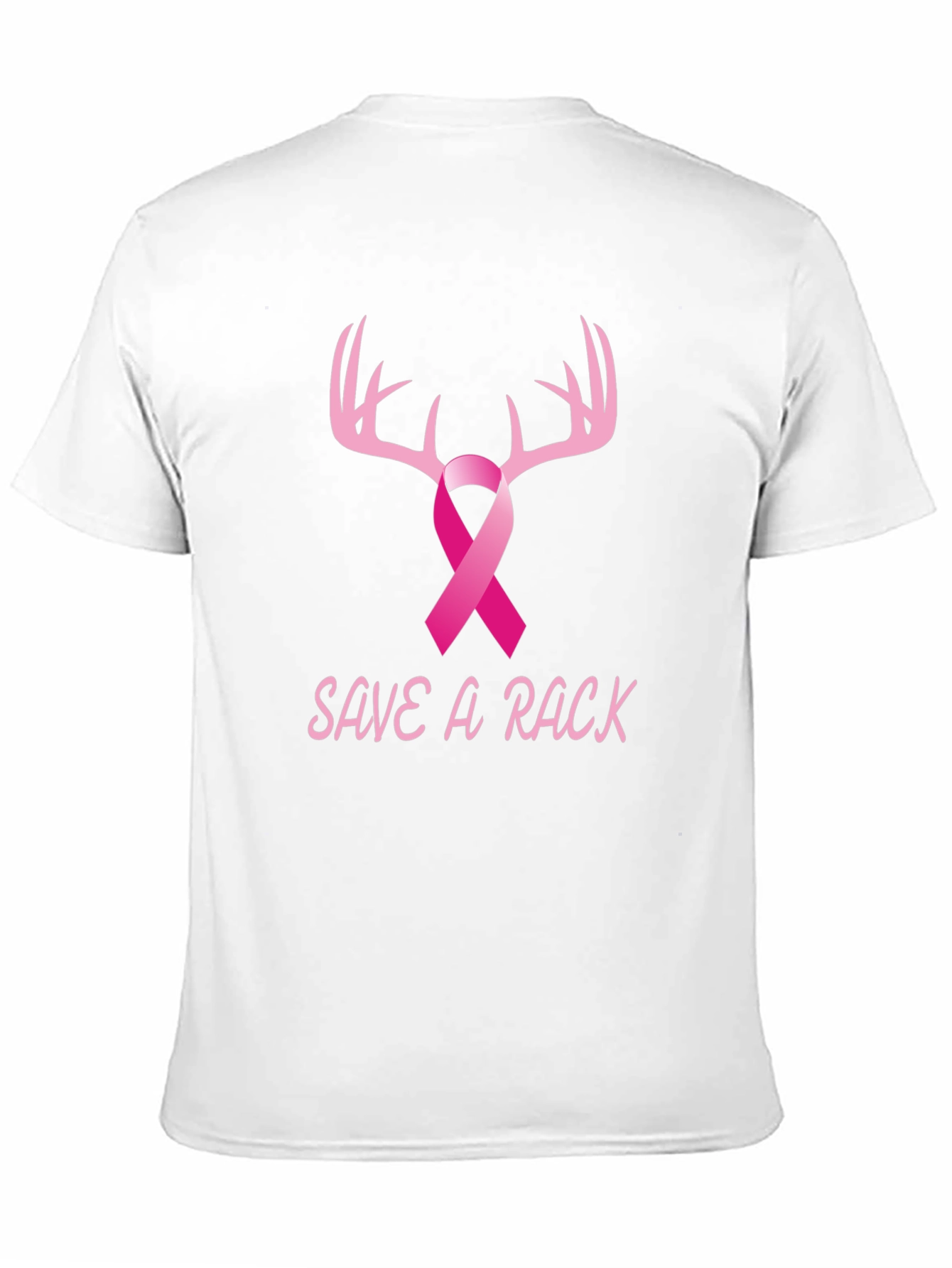 Save A Rack Deer Antler Breast Cancer Awareness T-Shirt