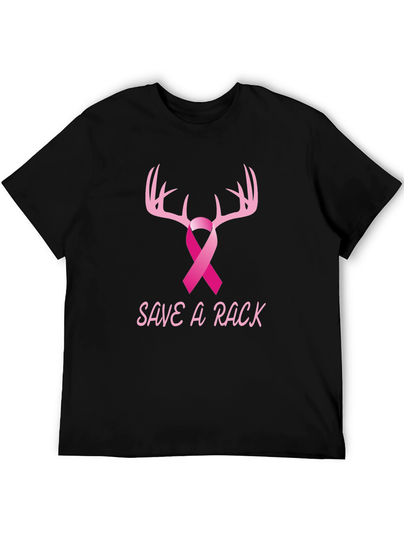 Save A Rack Deer Antler Breast Cancer Awareness T-Shirt