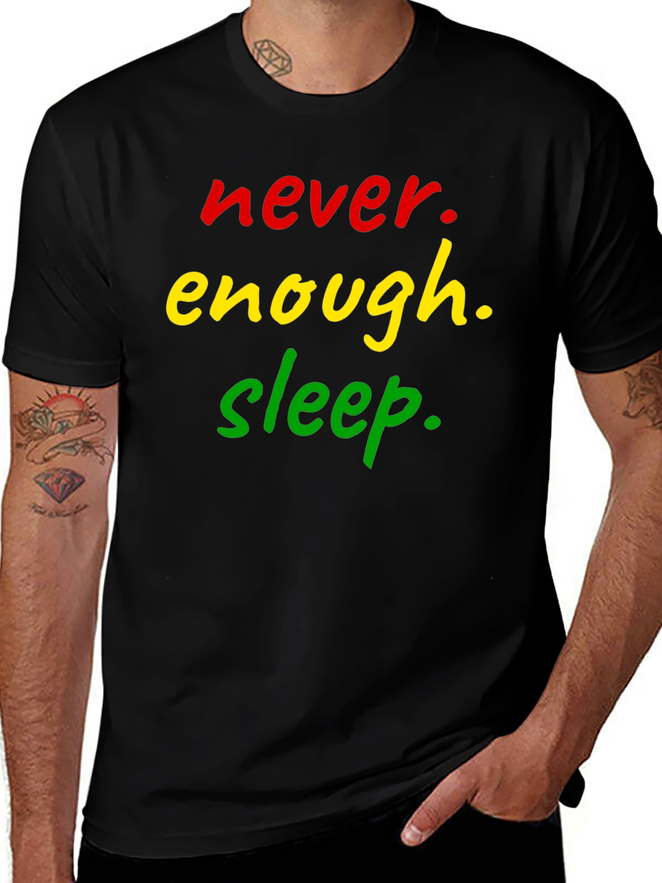 Never Enough Sleep Black T-Shirt