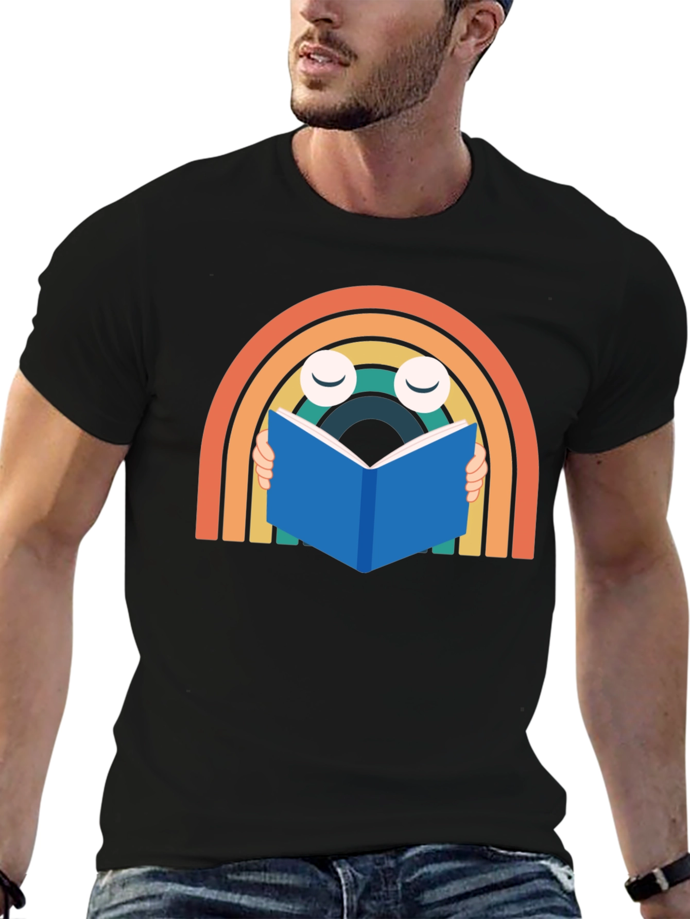 Rainbow Bookworm T-Shirt - Unisex Graphic Tee