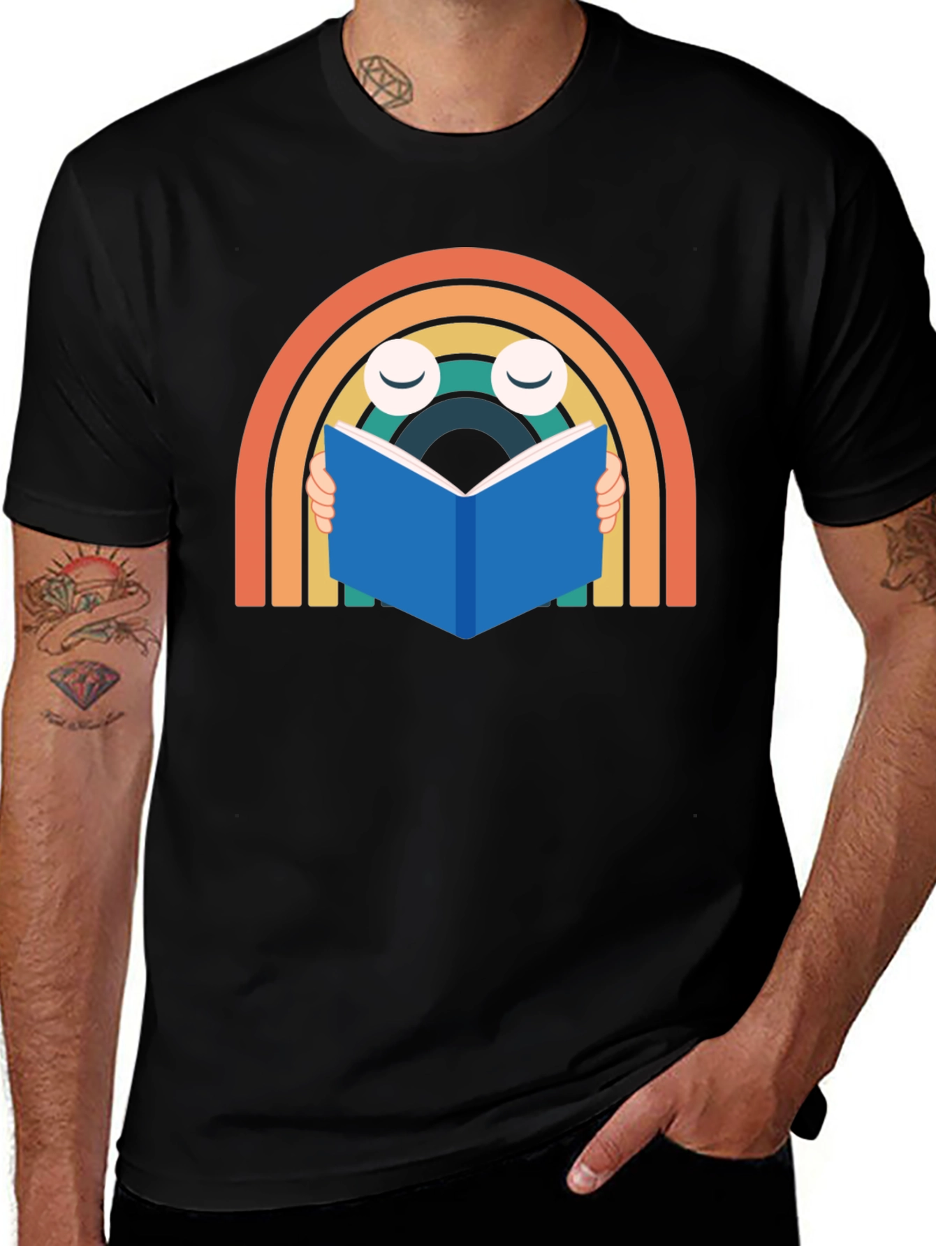 Rainbow Bookworm T-Shirt - Unisex Graphic Tee
