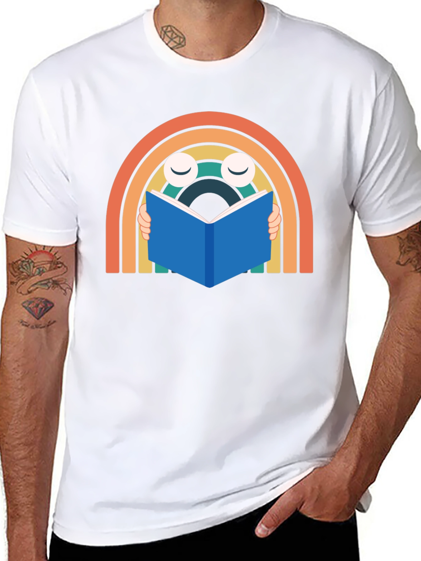 Rainbow Bookworm T-Shirt - Unisex Graphic Tee