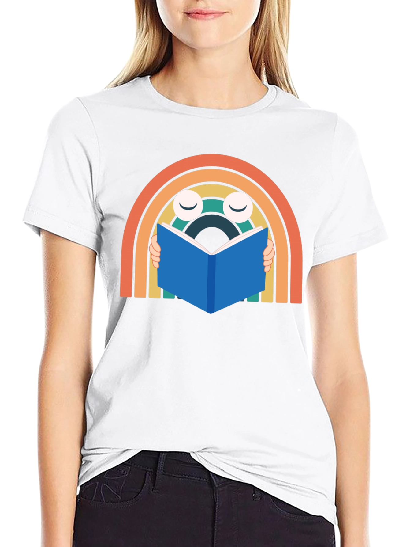 Rainbow Bookworm T-Shirt - Unisex Graphic Tee