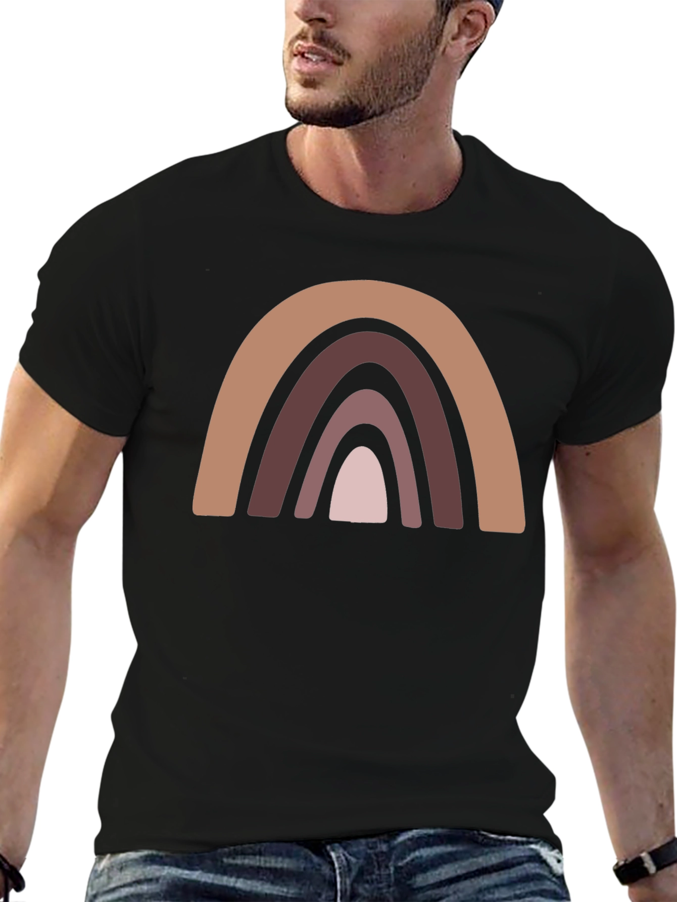Neutral Rainbow Graphic Tee - Unisex