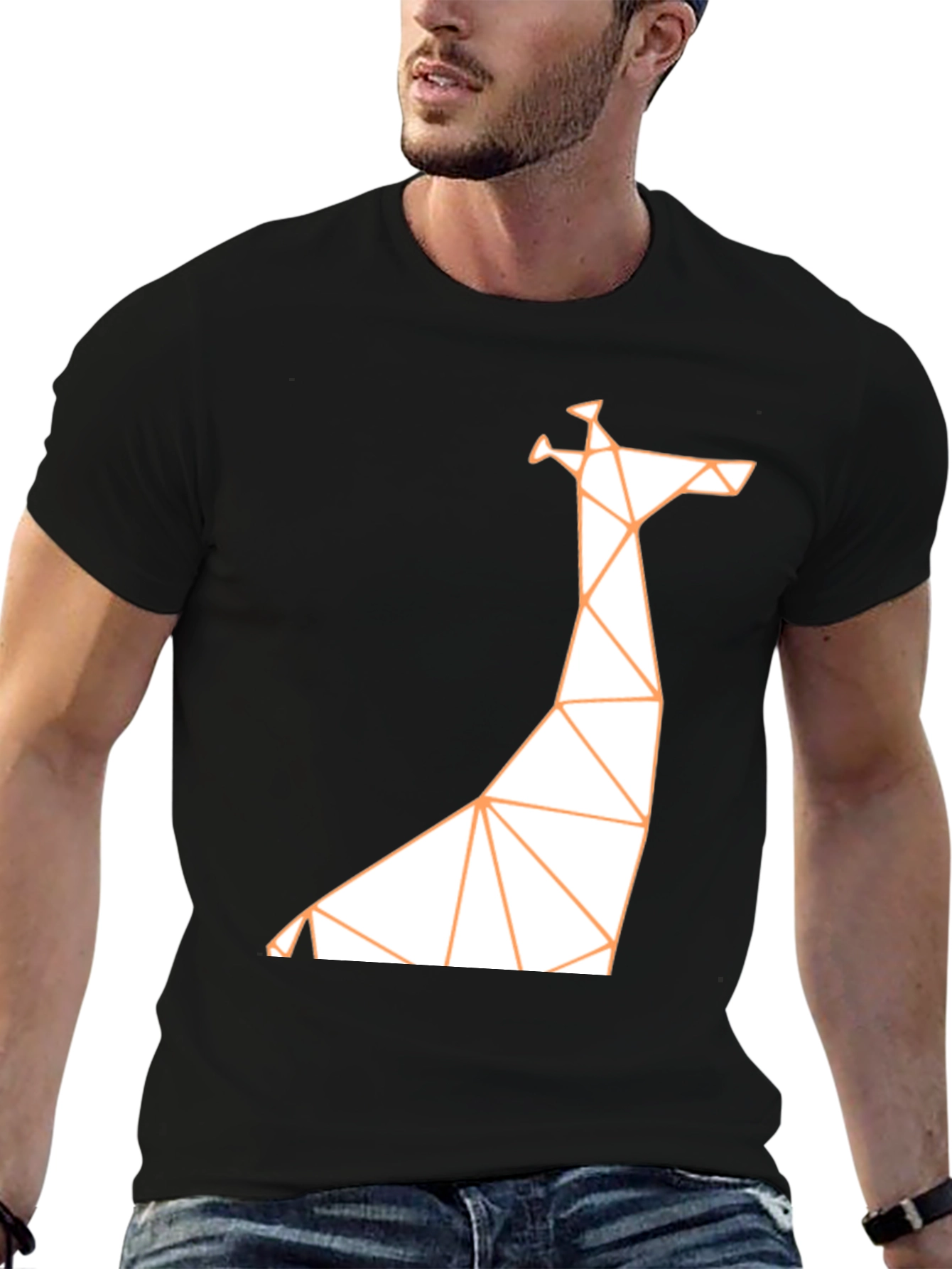 Geometric Giraffe T-Shirt - Modern Art Tee