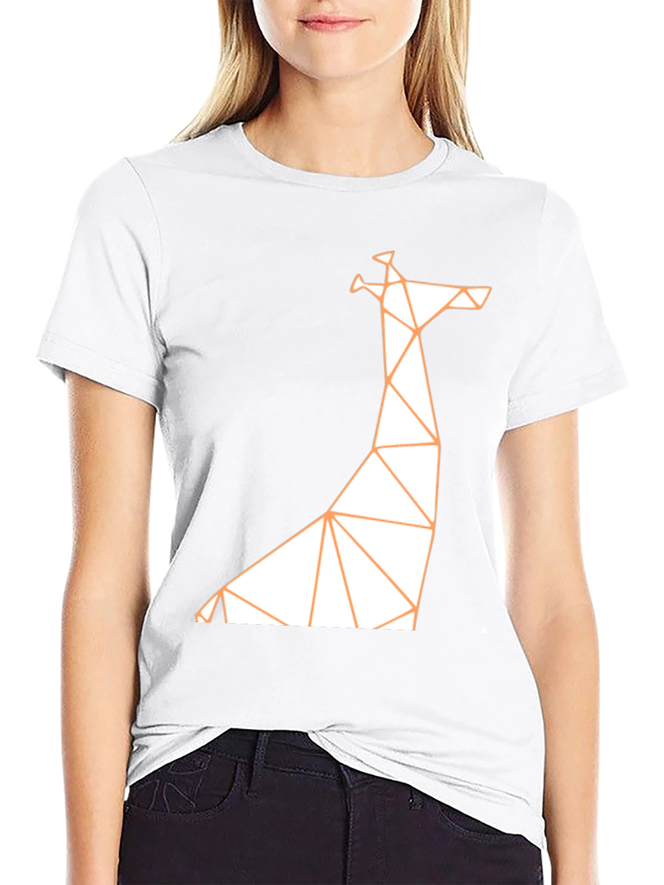Geometric Giraffe T-Shirt - Modern Art Tee