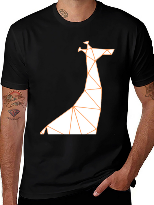 Geometric Giraffe T-Shirt - Modern Art Tee