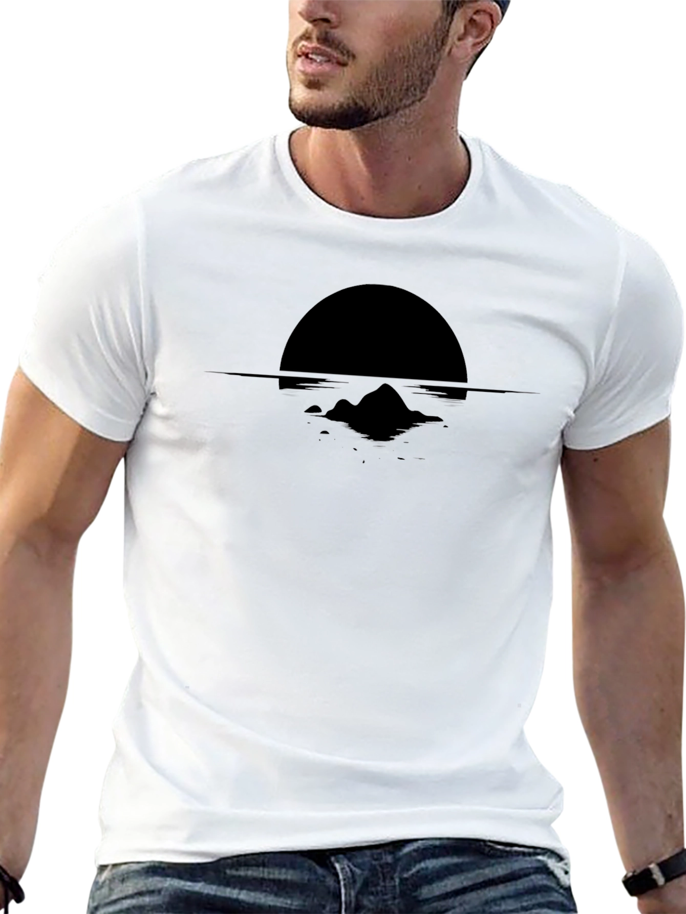 Midnight Mountain T-Shirt - Black Graphic Tee