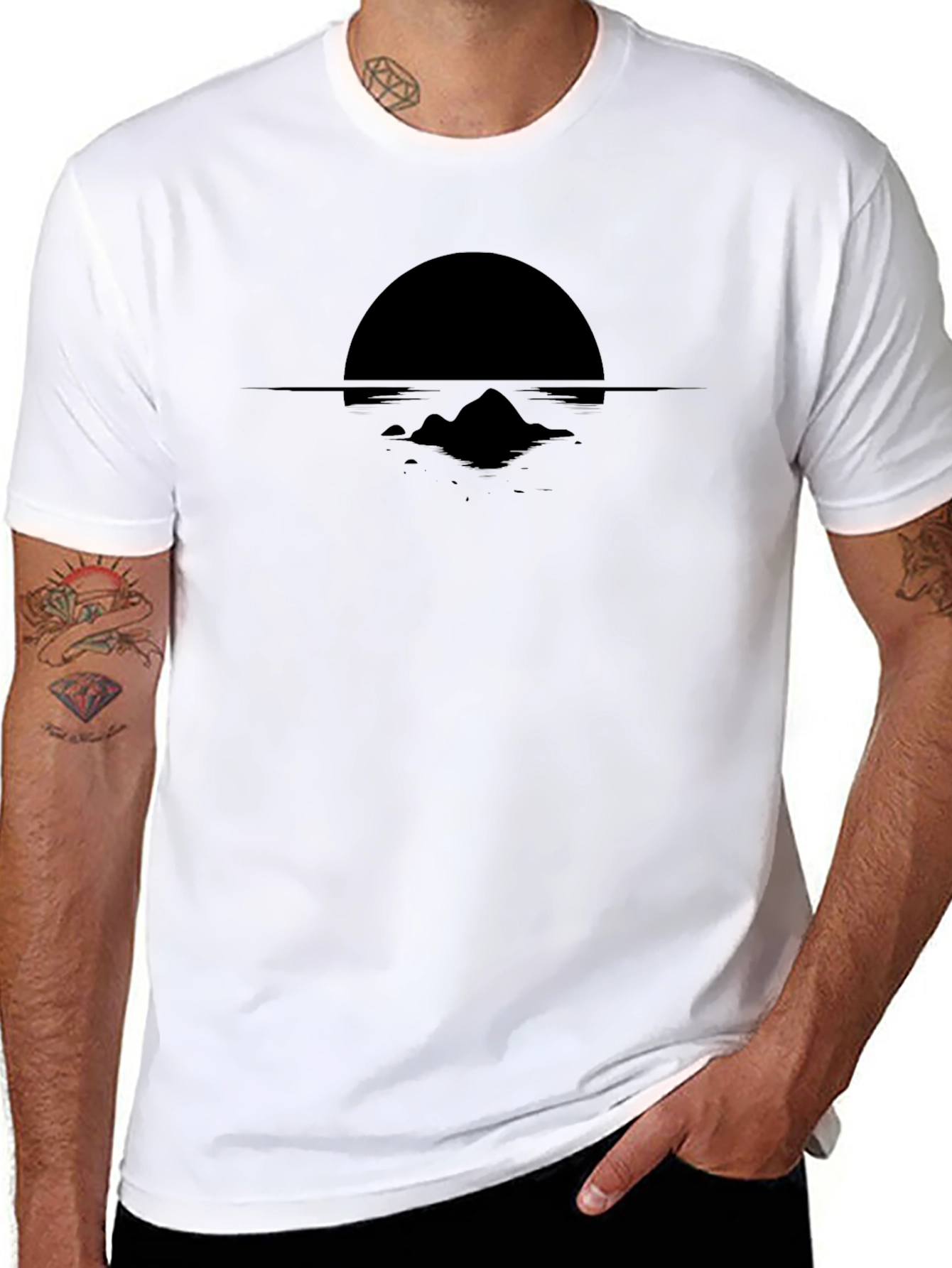 Midnight Mountain T-Shirt - Black Graphic Tee