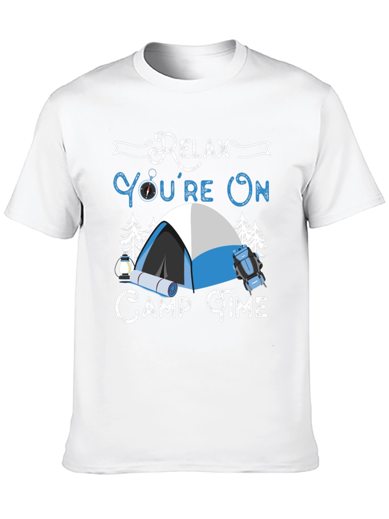 Relax Camp Time Graphic T-Shirt - Black Cotton Tee