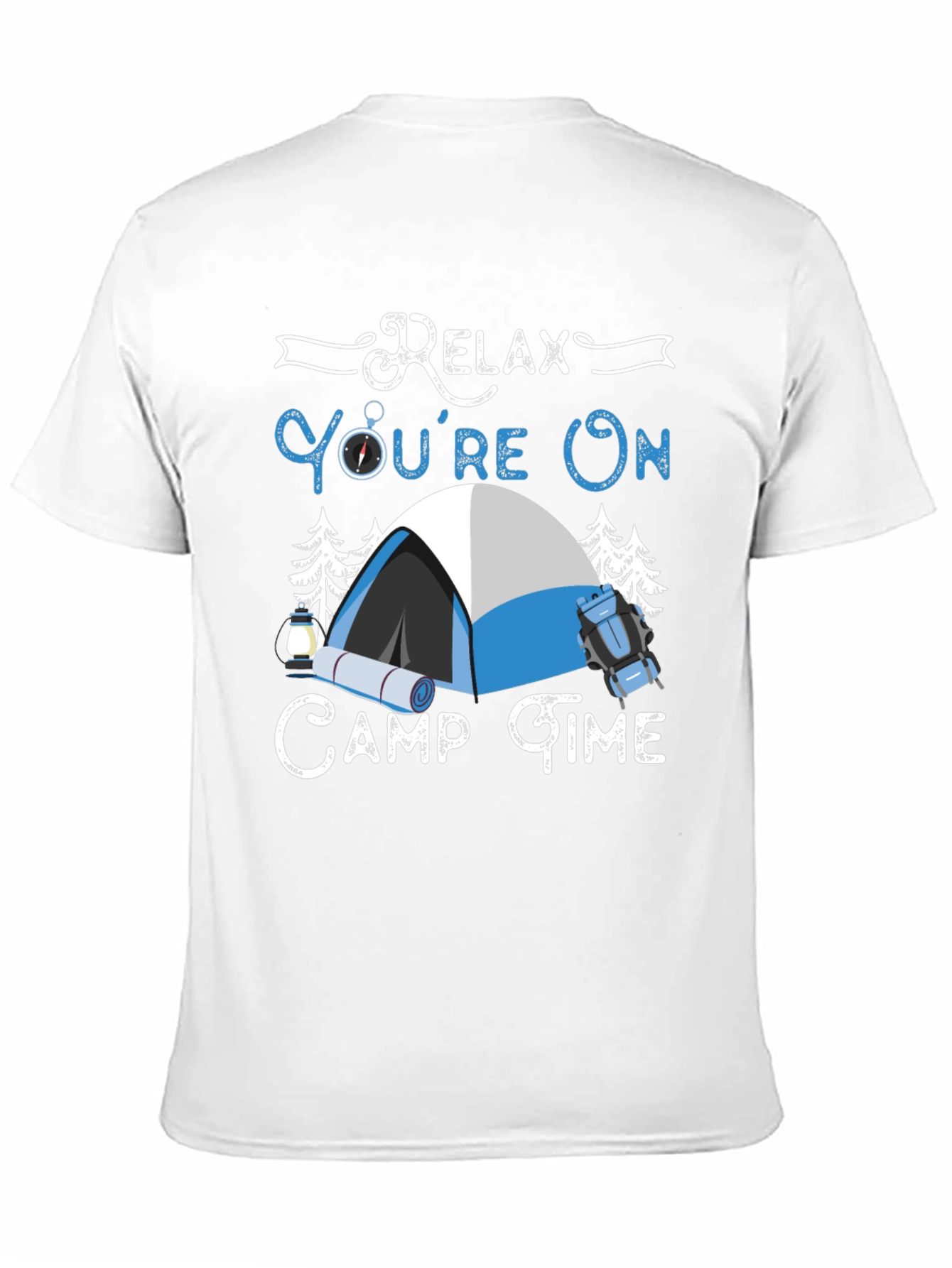 Relax Camp Time Graphic T-Shirt - Black Cotton Tee
