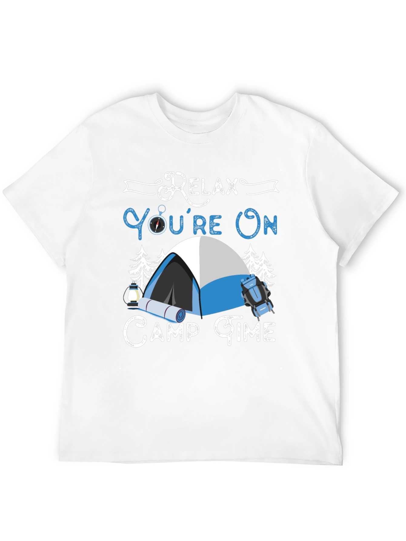Relax Camp Time Graphic T-Shirt - Black Cotton Tee