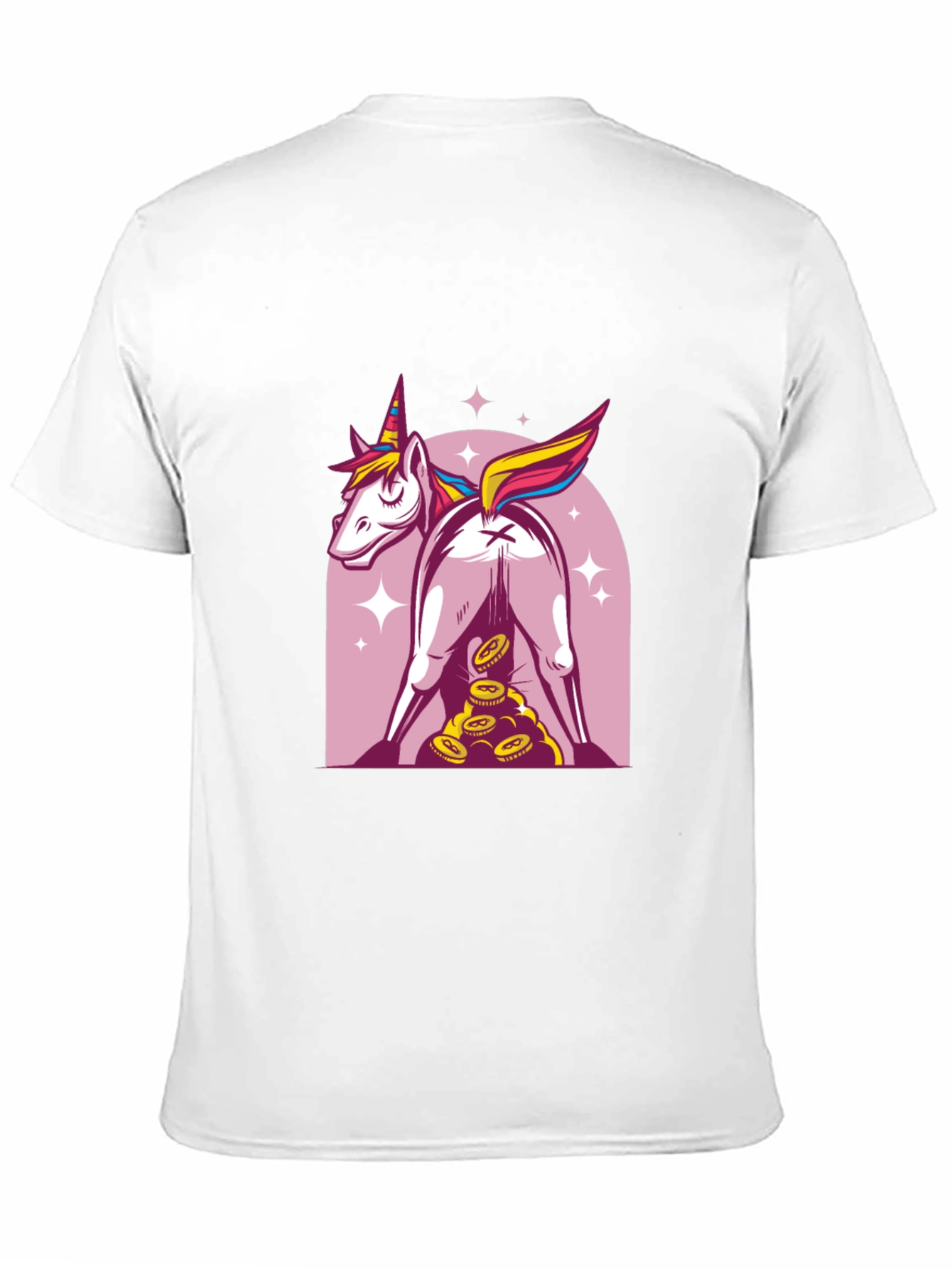 Unicorn Butt Coin Funny Graphic Tee