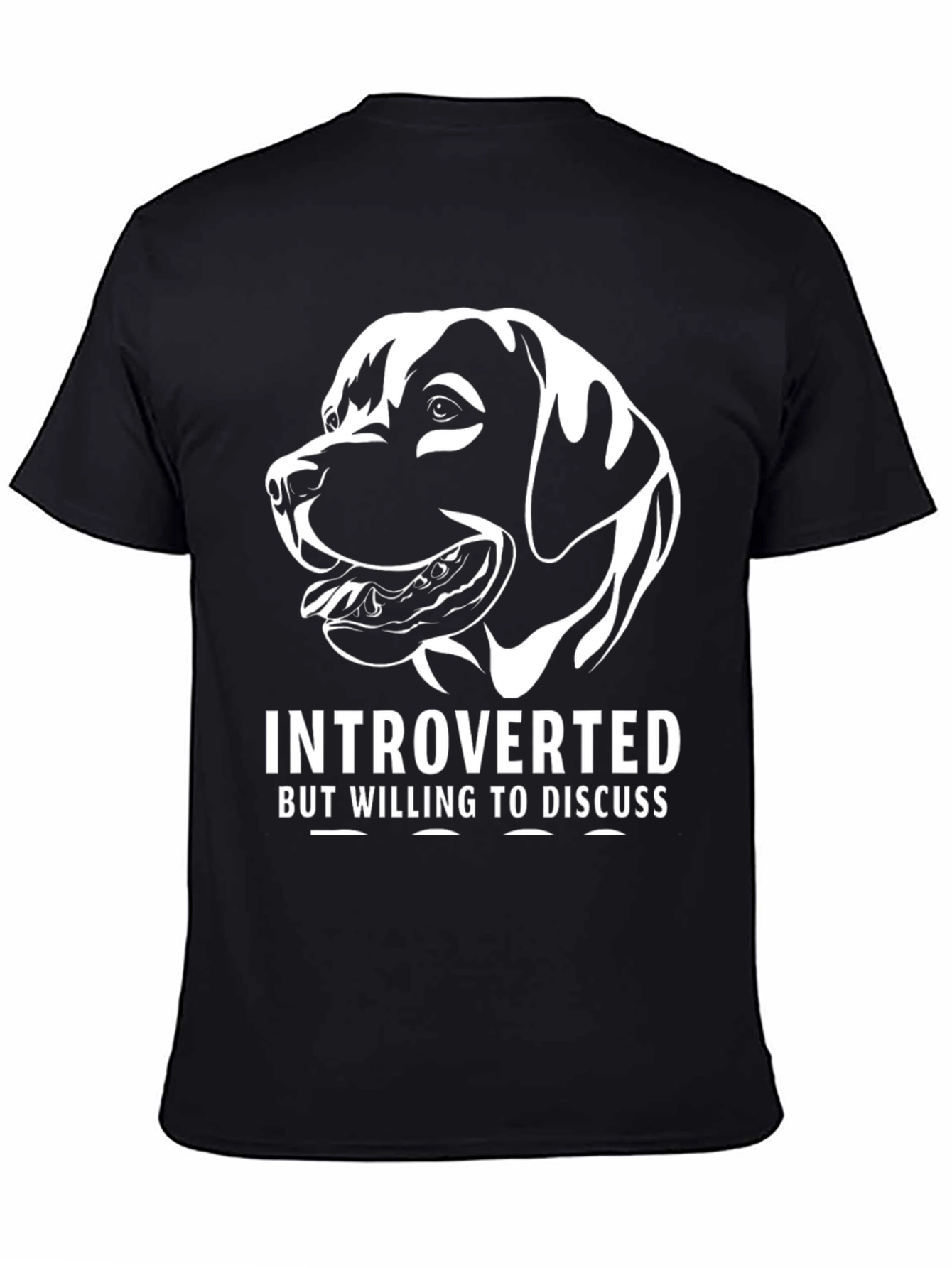 Introverted Dog T-Shirt - Black