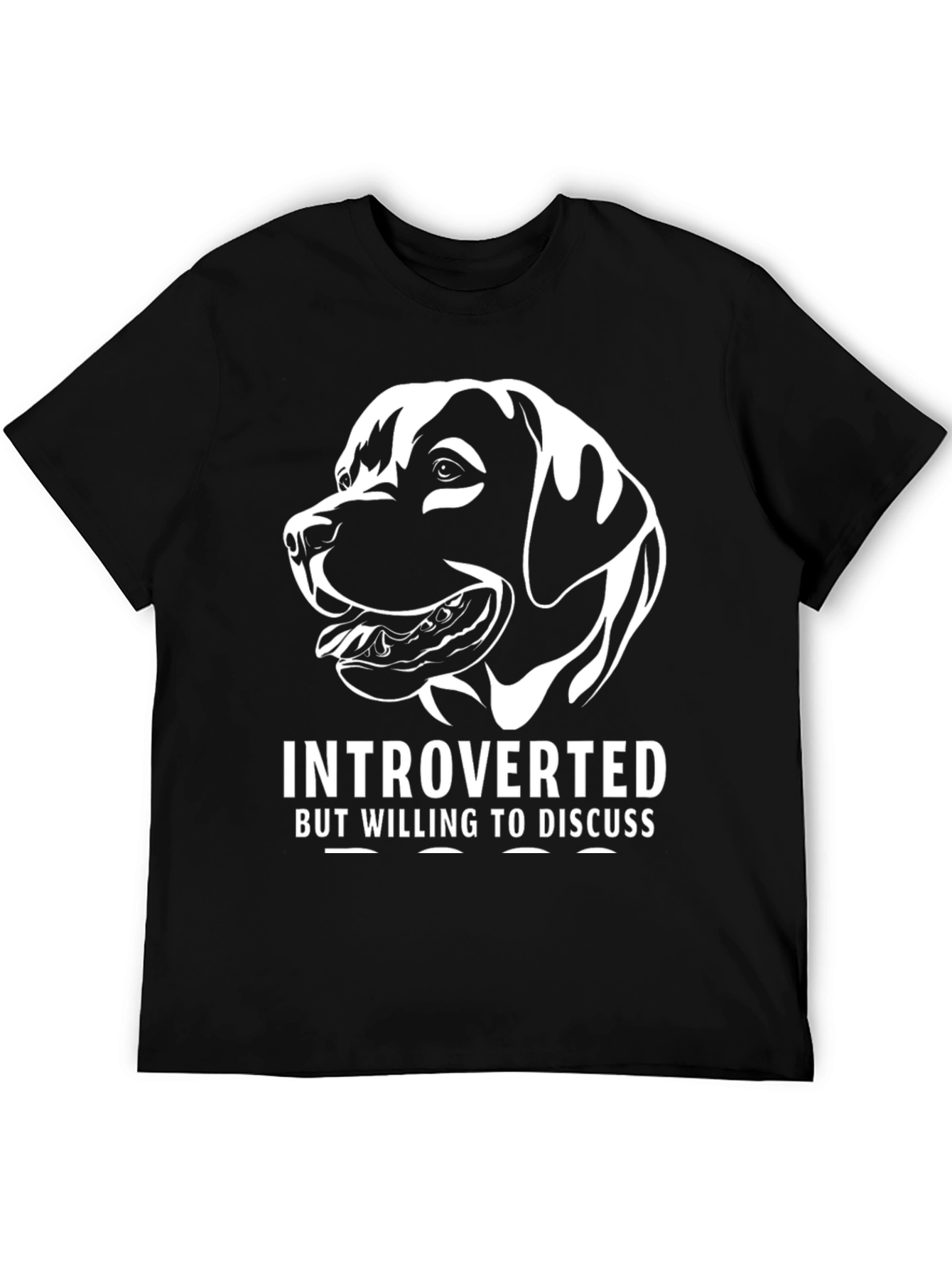 Introverted Dog T-Shirt - Black