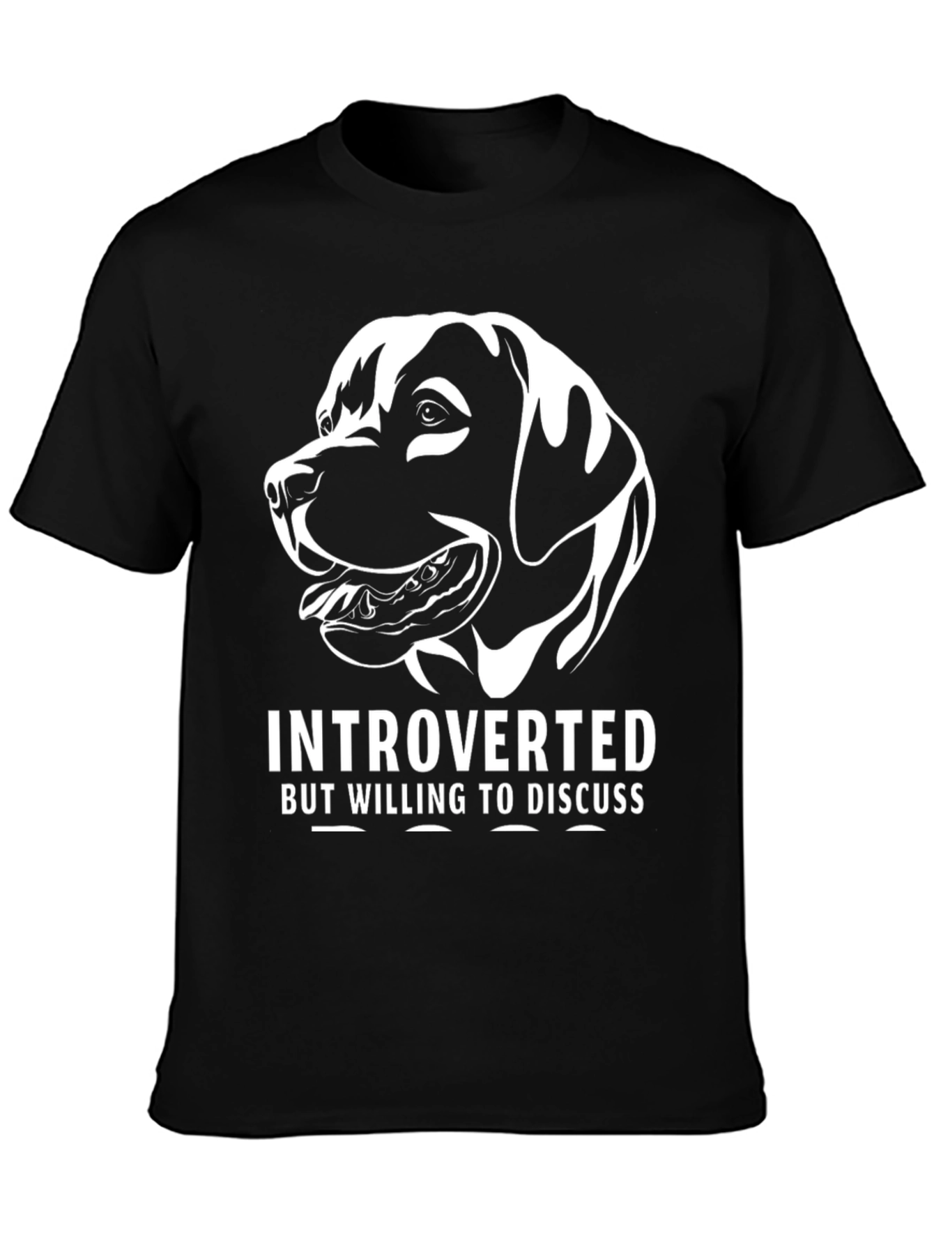 Introverted Dog T-Shirt - Black
