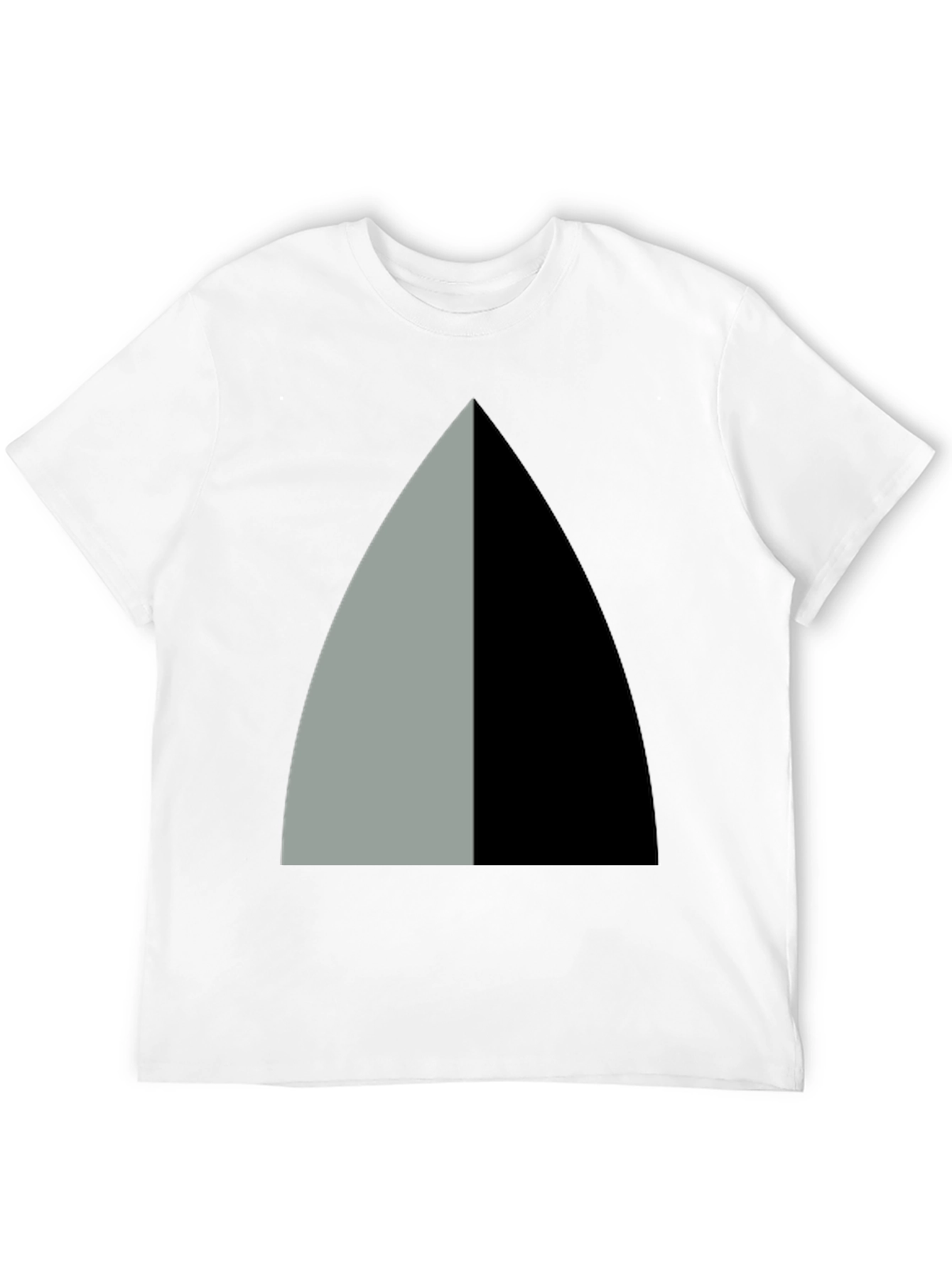 Abstract Geometric Tee - Black and Gray Graphic Design