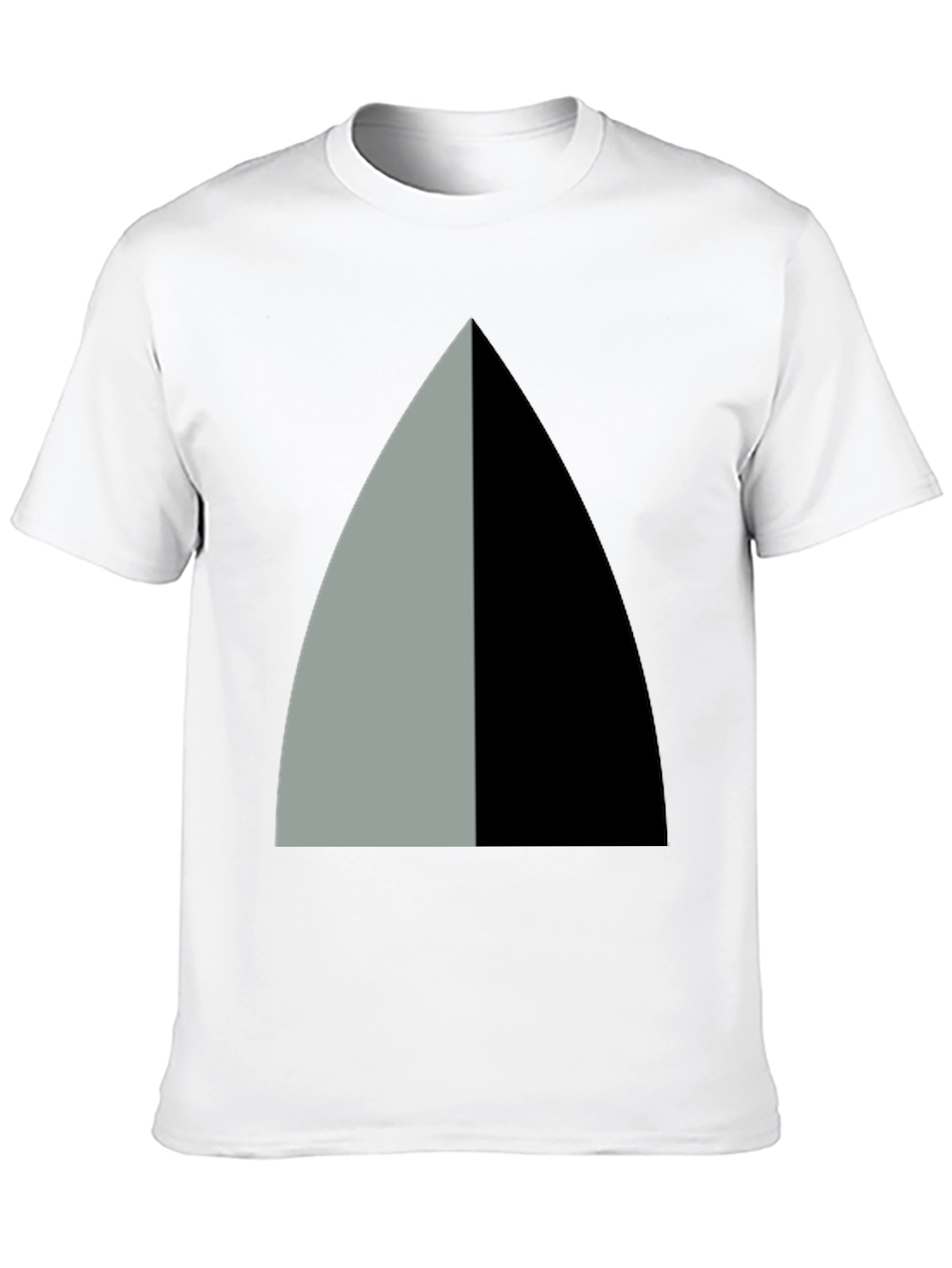 Abstract Geometric Tee - Black and Gray Graphic Design