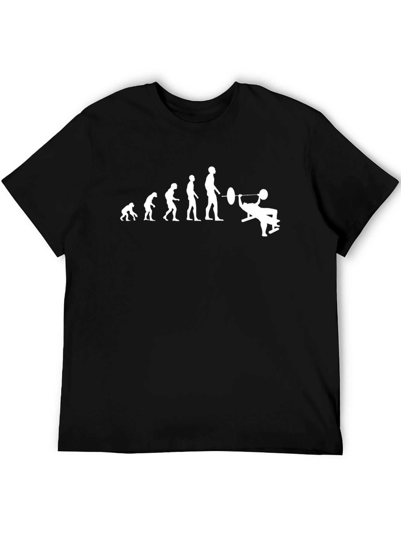 Evolution of Gym T-Shirt - Black Cotton