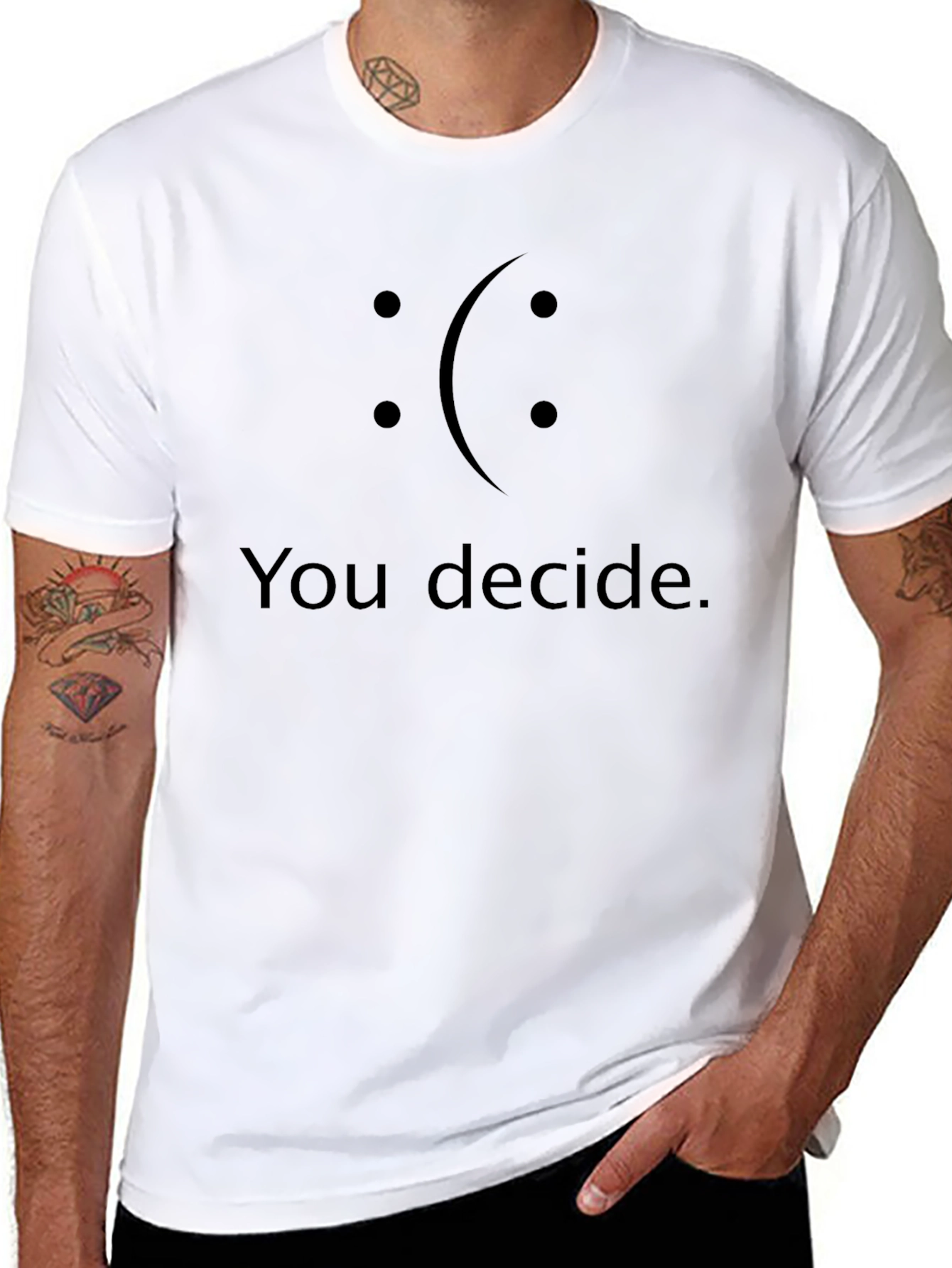 You Decide Graphic T-Shirt - Mens Black Tee