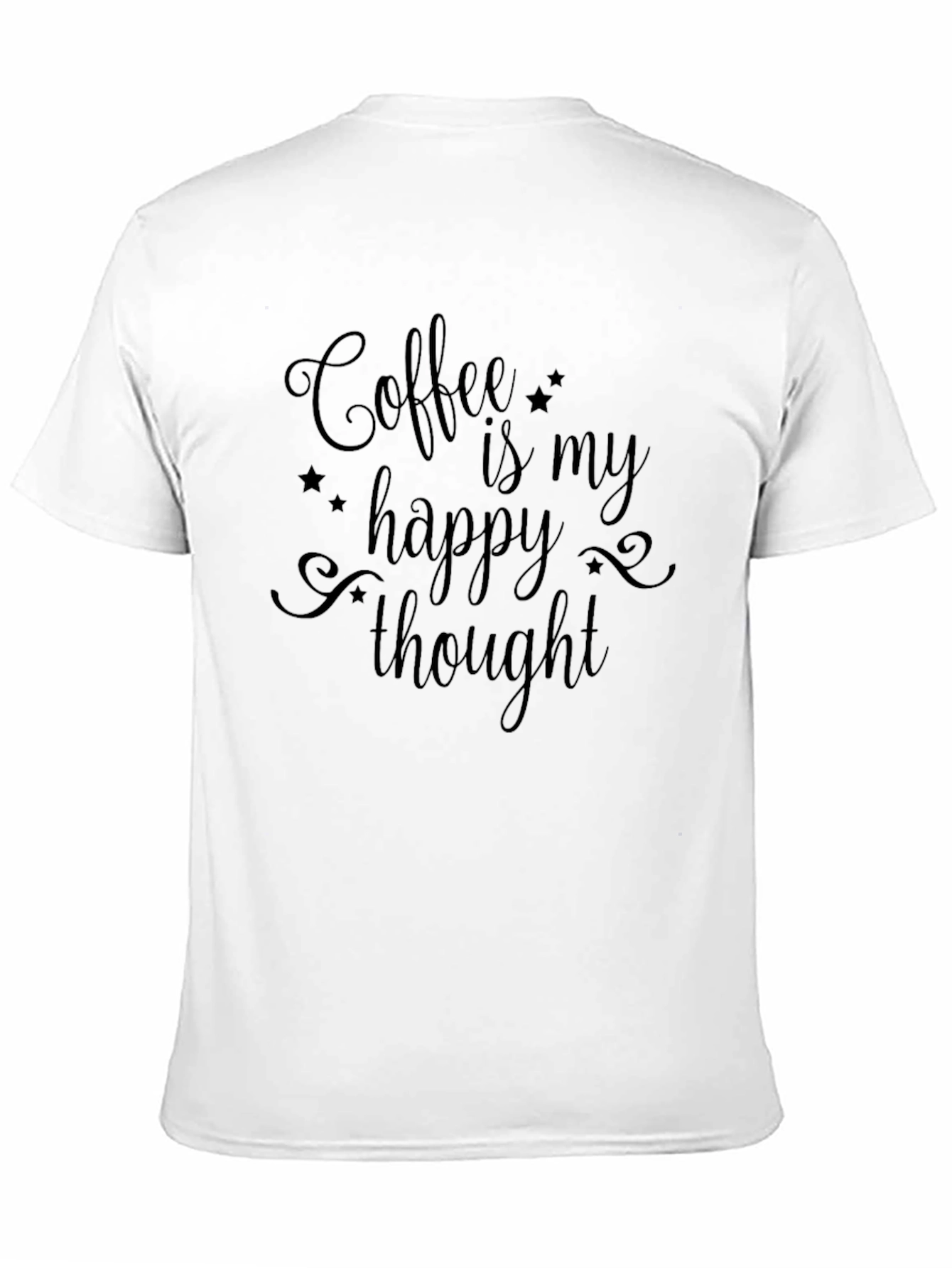 Coffee is My Happy Thought Black T-Shirt