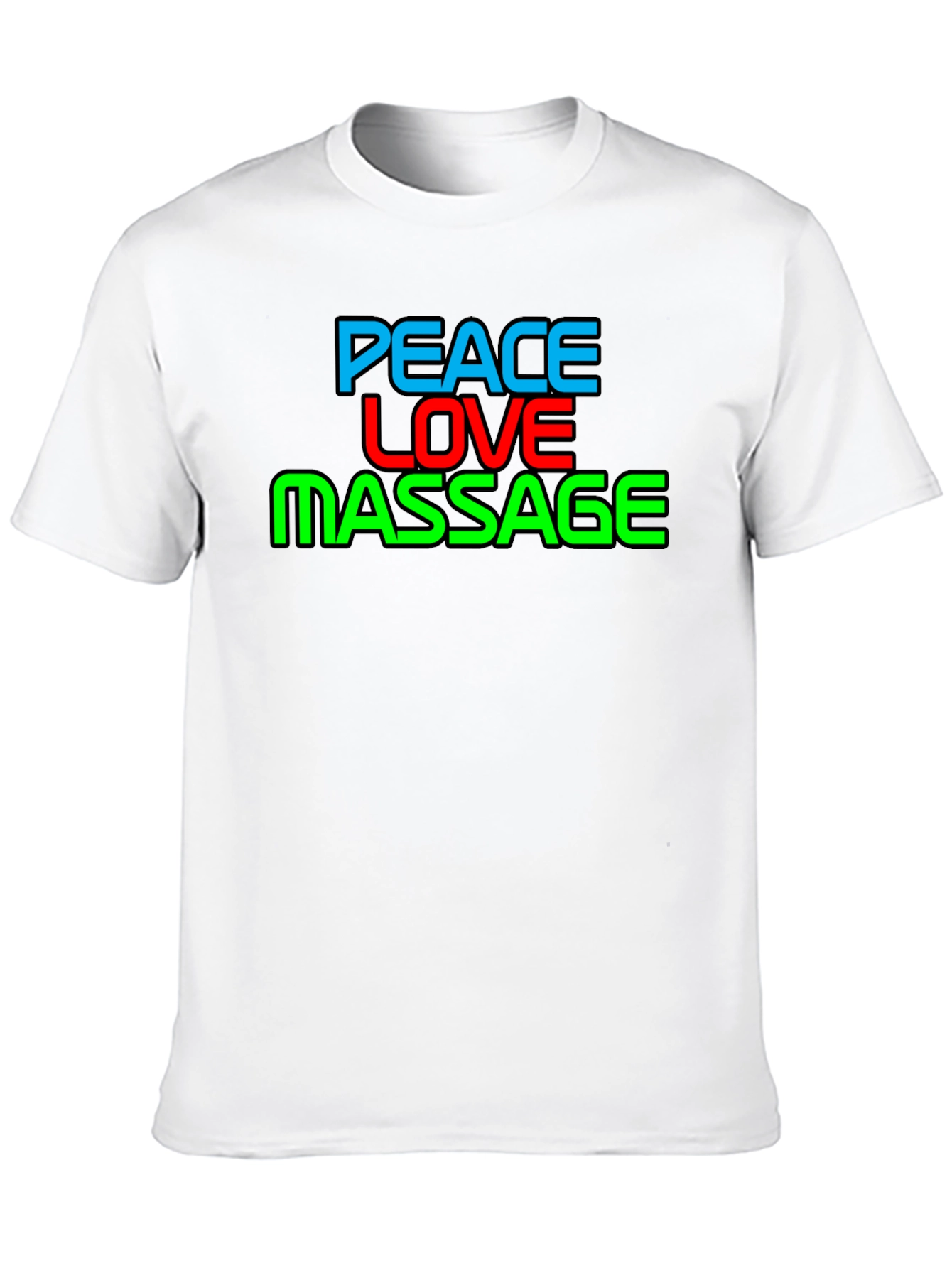 Peace Love Massage Black T-Shirt
