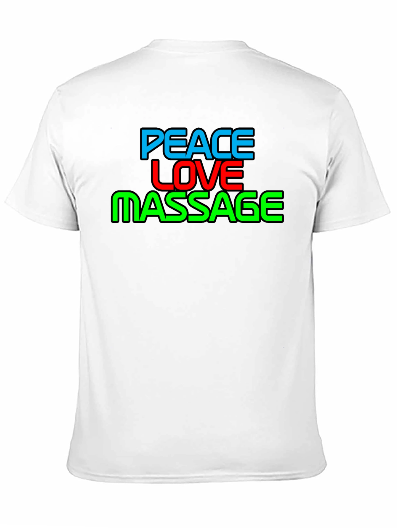 Peace Love Massage Black T-Shirt