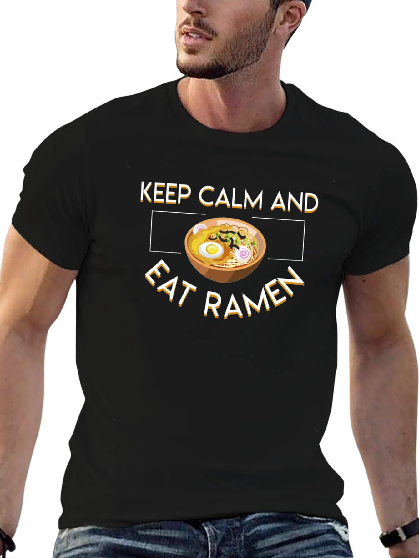 Keep Calm & Eat Ramen Graphic T-Shirt
