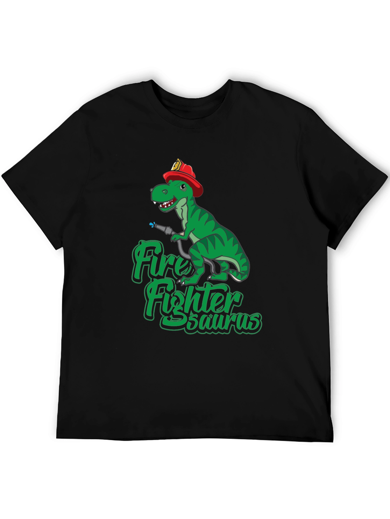 Firefighter Saurus T-Shirt - Novelty Dino Tee