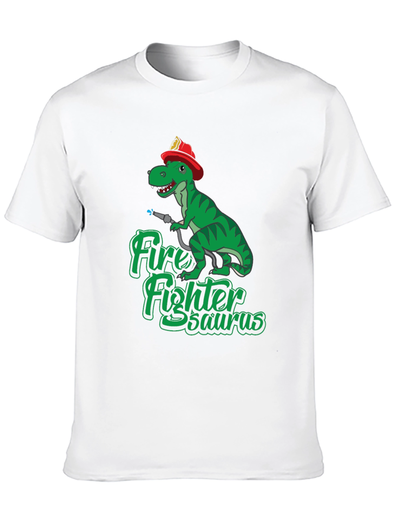 Firefighter Saurus T-Shirt - Novelty Dino Tee