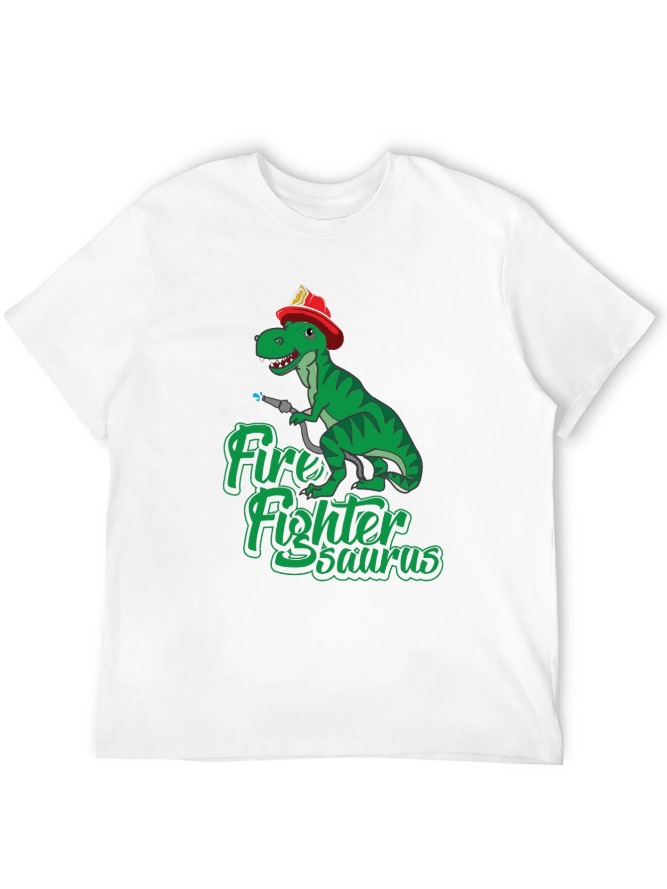 Firefighter Saurus T-Shirt - Novelty Dino Tee