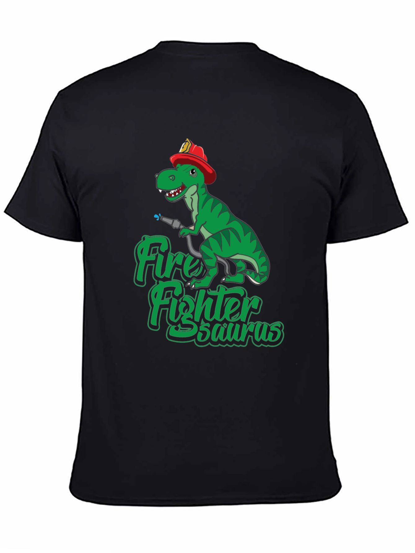 Firefighter Saurus T-Shirt - Novelty Dino Tee