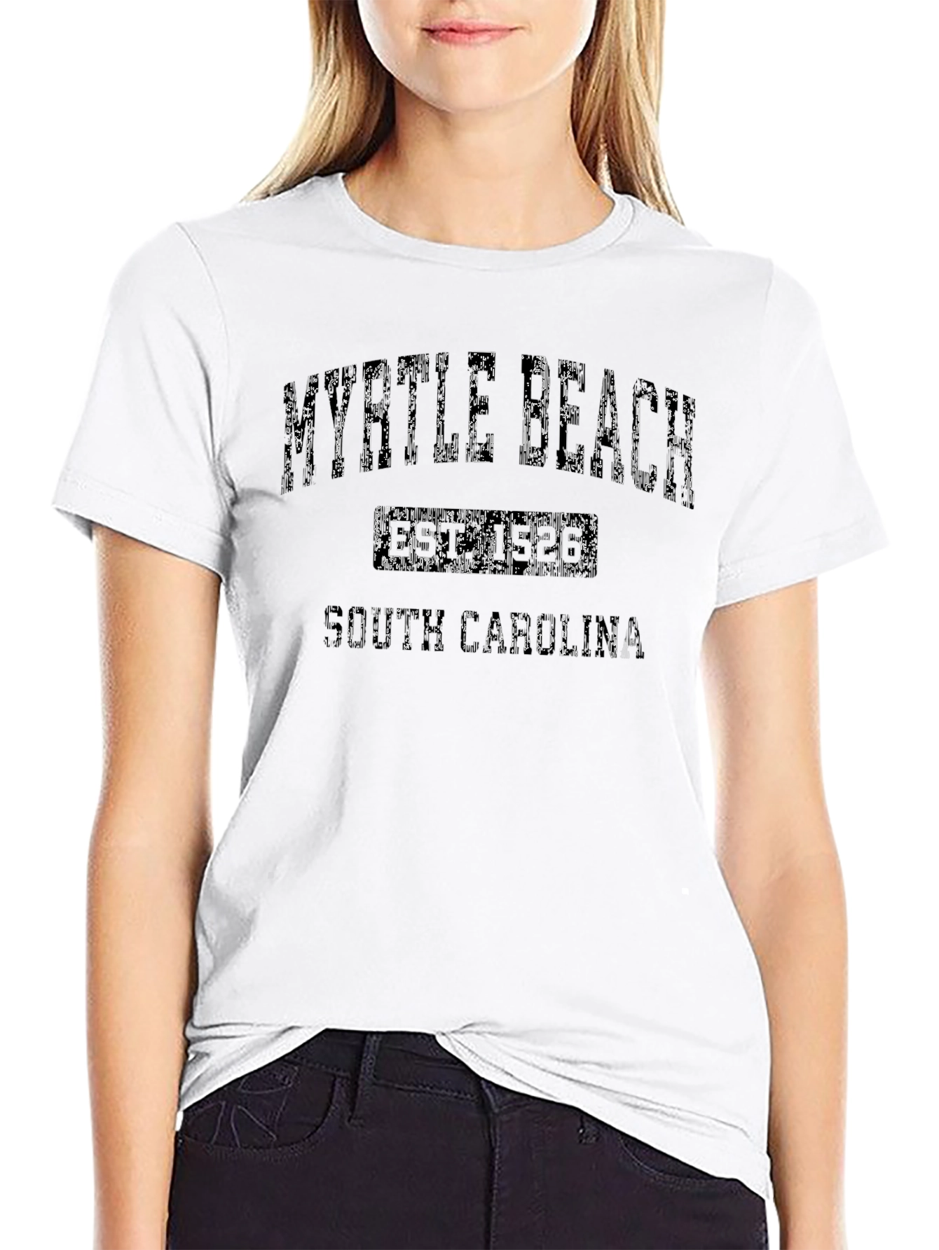 Myrtle Beach Black Graphic T-Shirt