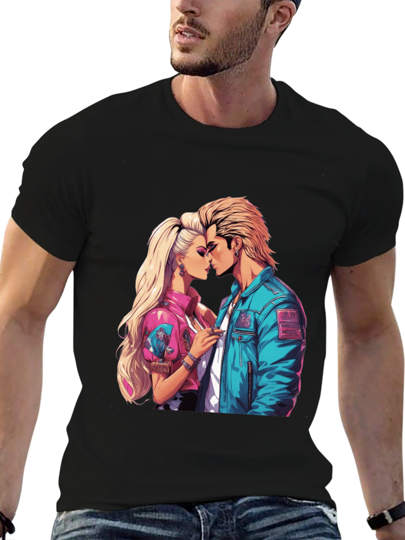 80s Romance Graphic Tee - Retro Style